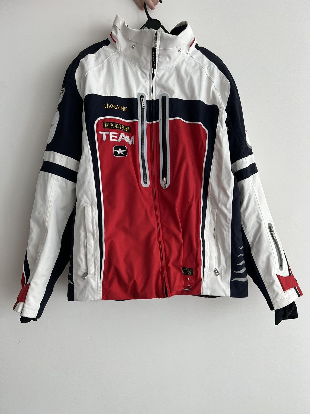 image of Bogner Men's Ski Jacket Ukraine Racing Team in White (Size XL)