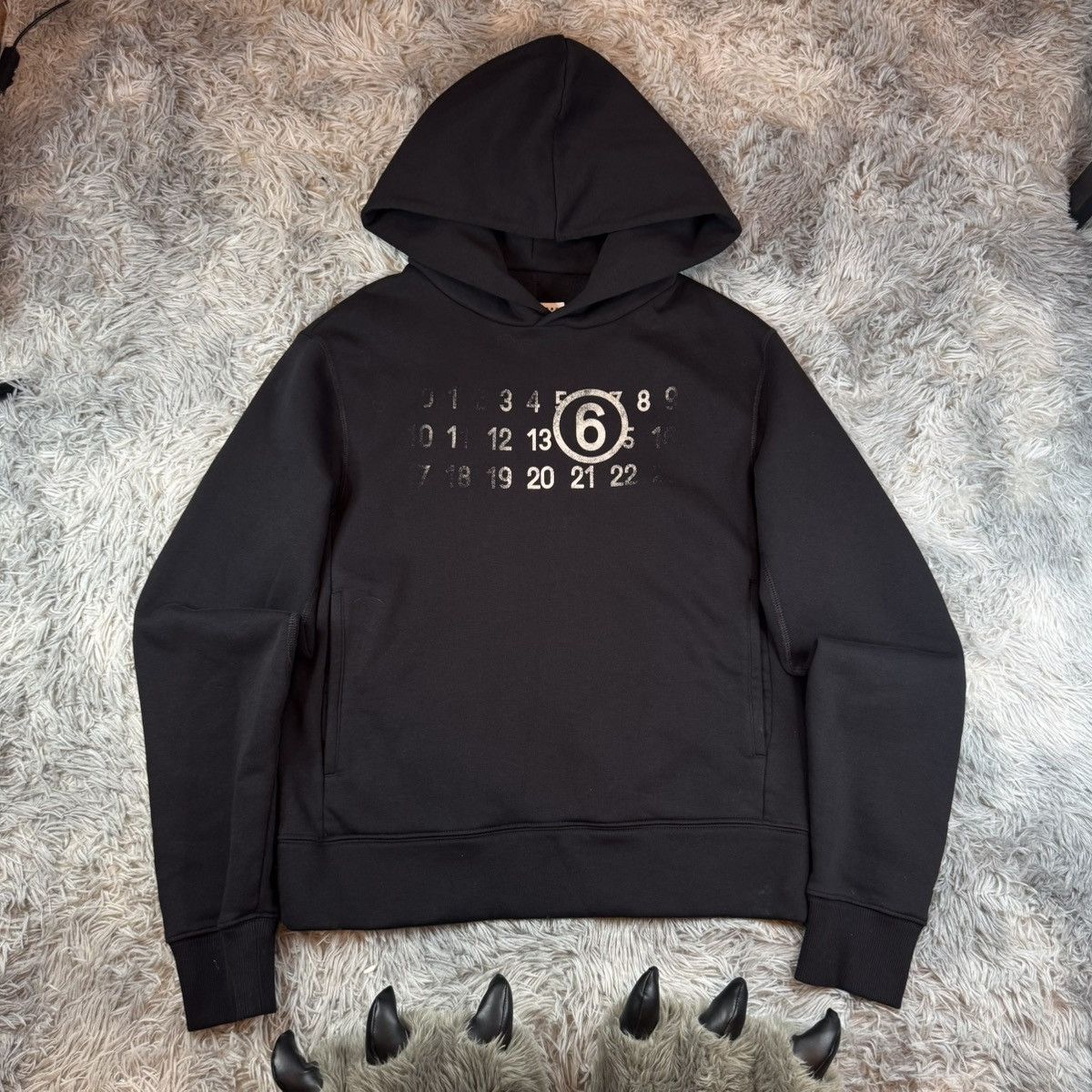Maison Margiela Maison Margiela Embroided Numbers Logo Hoodie