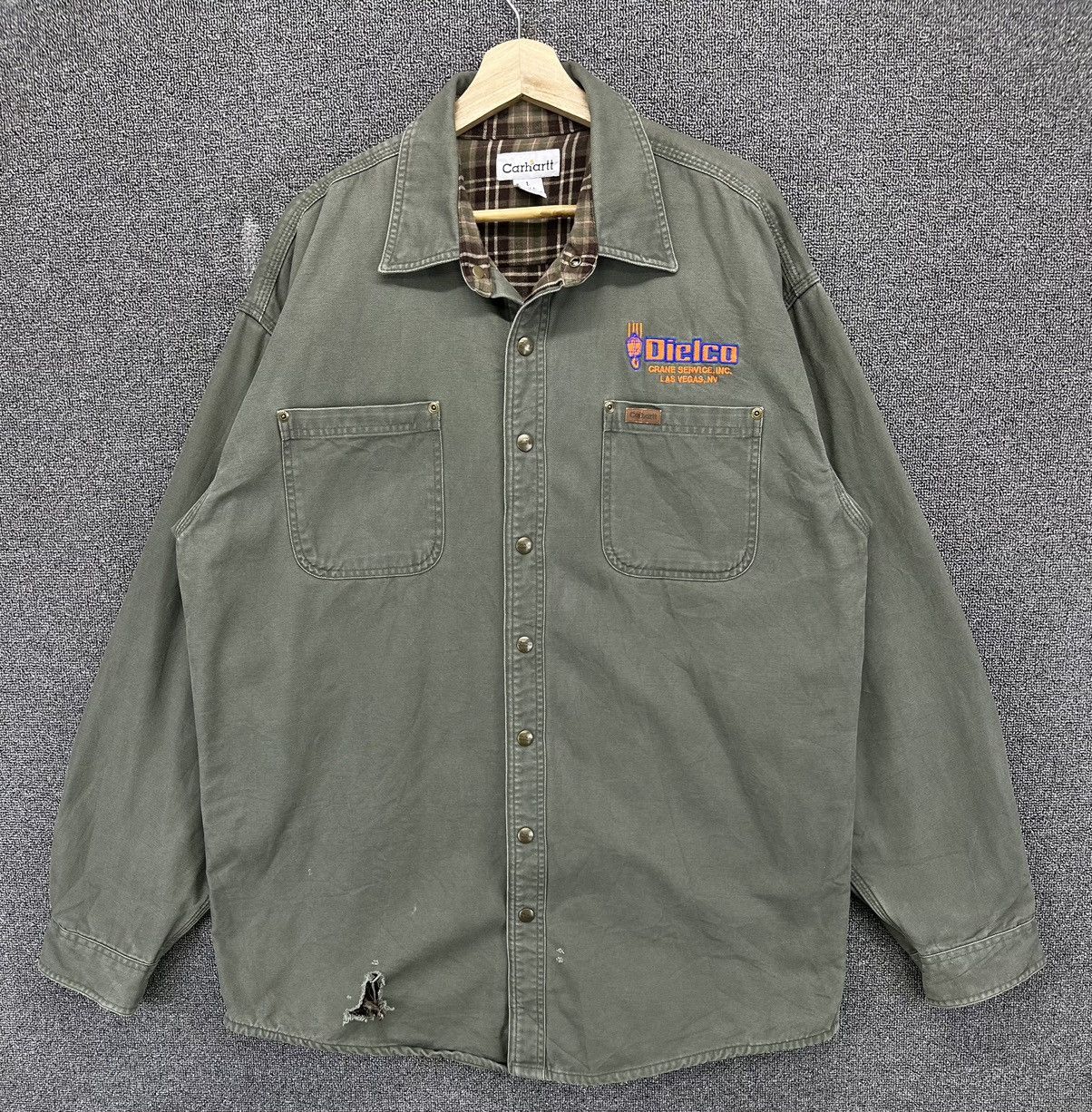 Carhartt Vintage Carhartt Button Up Work Wear Jacket Size US L / EU 52-54 / 3 - 1 Thumbnail