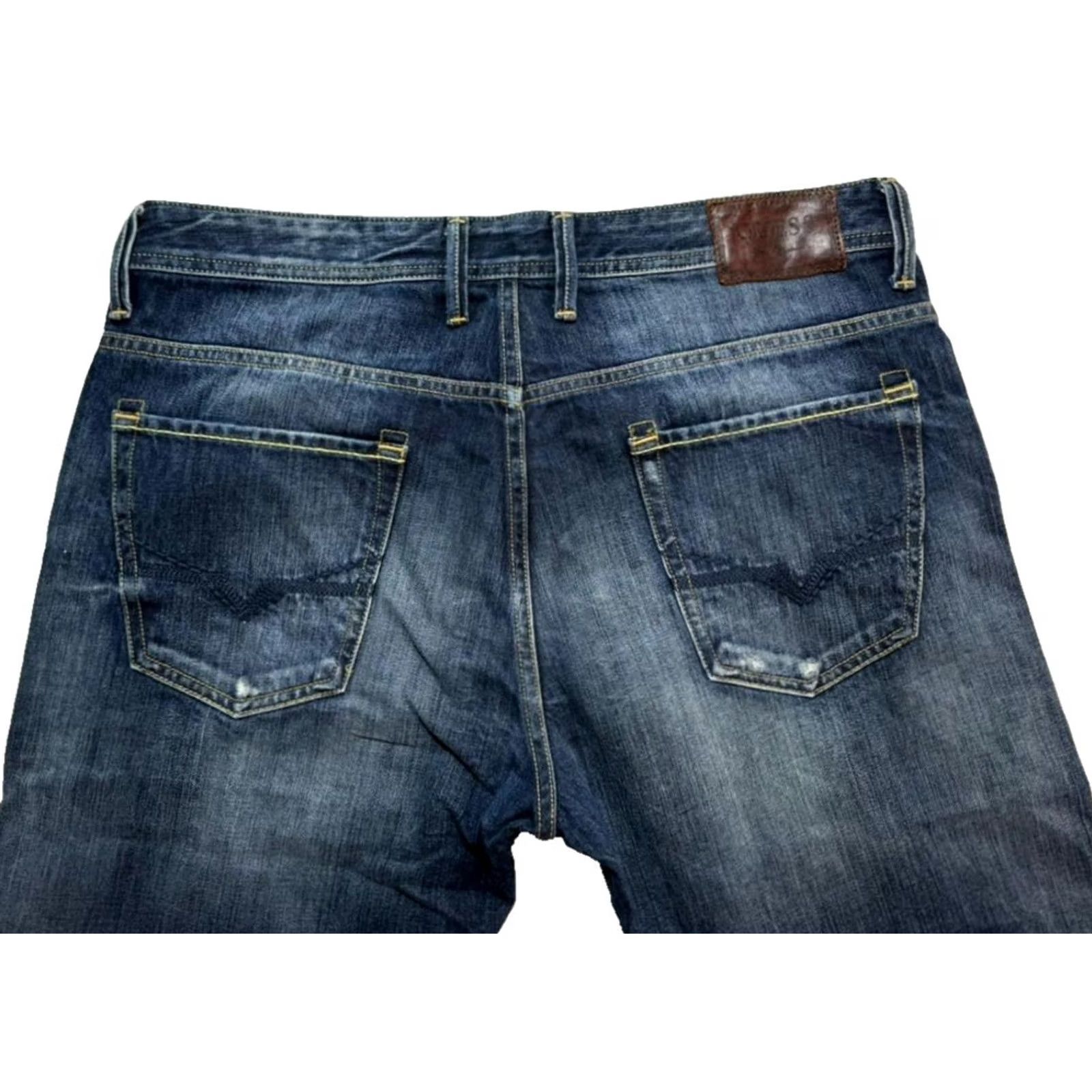 Guess GUESS Rebel Regular Straight Denim Men'S Blue Jeans Cotton Casual Pants Size 33 Size US 33 - 6 Thumbnail