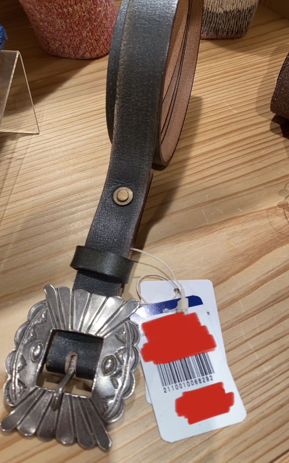 Kapital Kapital Oiled Leather Pueblo Buckle Belt Size ONE SIZE - 1 Thumbnail