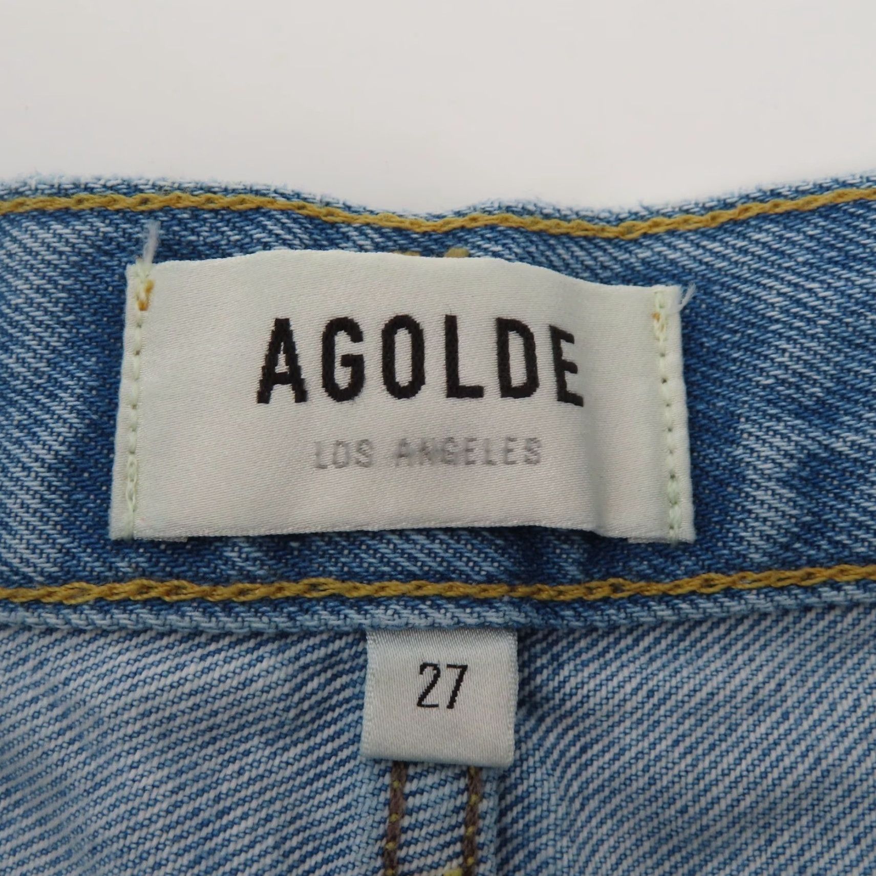Agolde AGOLDE Women 27 Parker Blue Distressed Denim Jean Shorts Button Fly All Cotton Jeans Cut-Off 5-Pocket Womens Summer Spring Vintage No Size 27" / US 4 / IT 40 - 6 Thumbnail