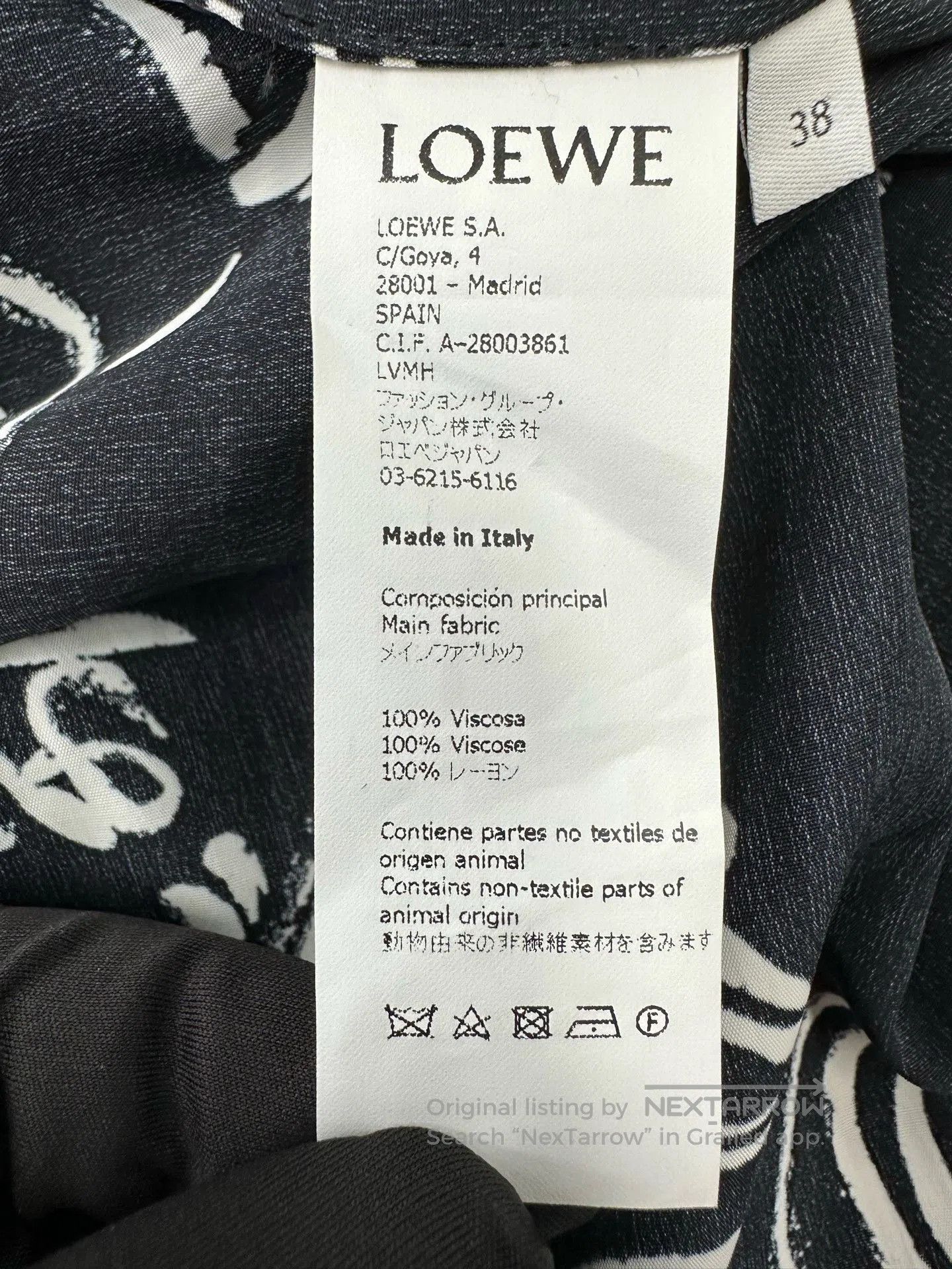 Loewe Loewe Black Floral Silk Long. Size S / US 4 / IT 40 - 4 Thumbnail