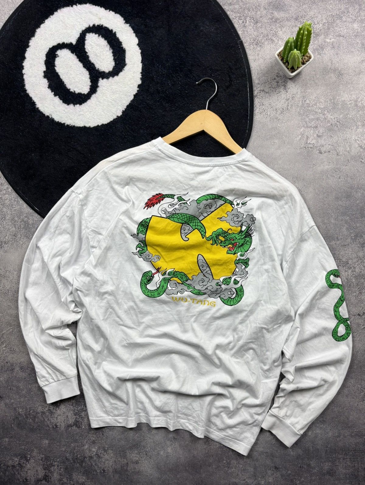 Vintage WU-TANG Hype Rare Big DragonLogo Streetwear White Longsleeve Size US M / EU 48-50 / 2 - 1 Thumbnail