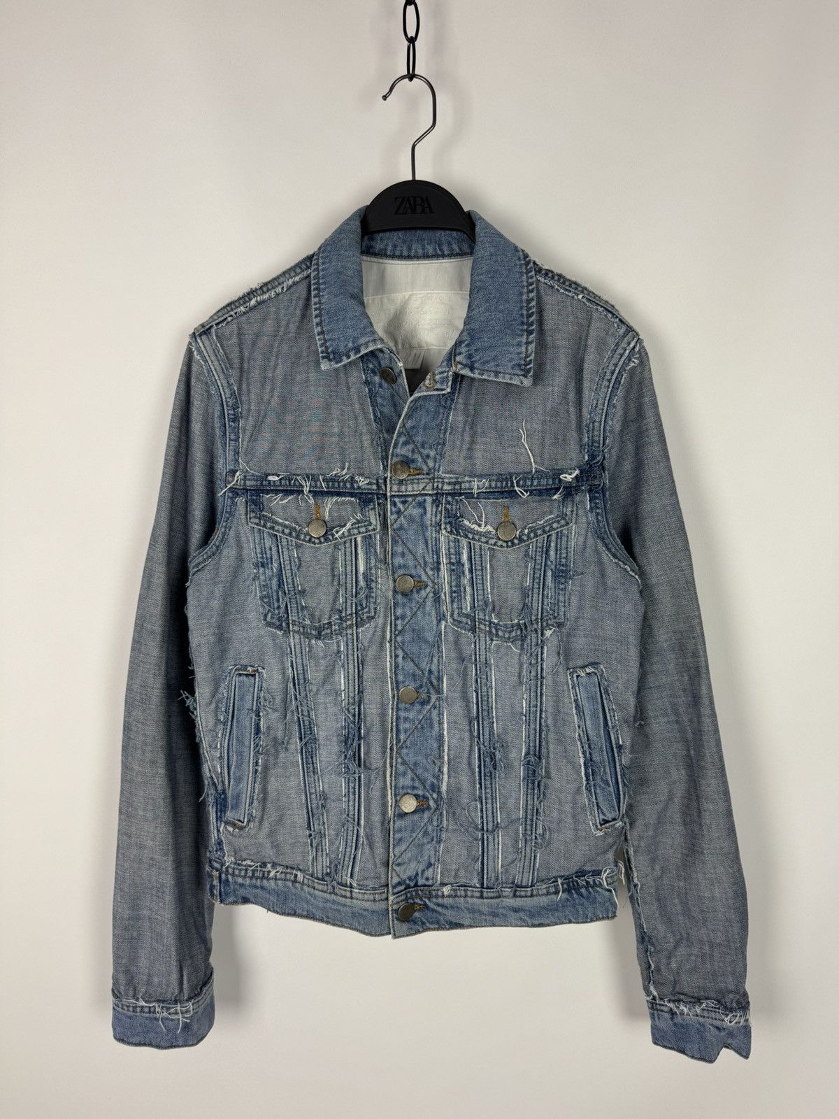 H&M × Maison Margiela SS12 Maison Margiela x H&M Distressed Reverse Denim Jacket Size US S / EU 44-46 / 1 - 4 Thumbnail