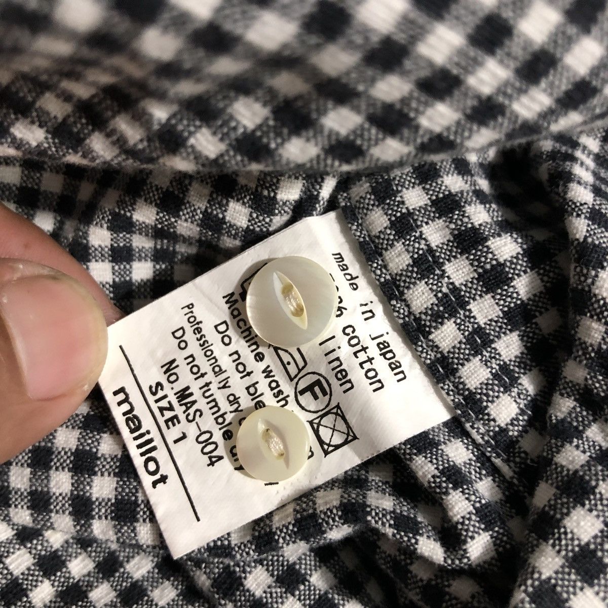 Designer × Japanese Brand STRATO MAILLOT COTTON SHIRT CHECKER Size M / US 6-8 / IT 42-44 - 6 Thumbnail