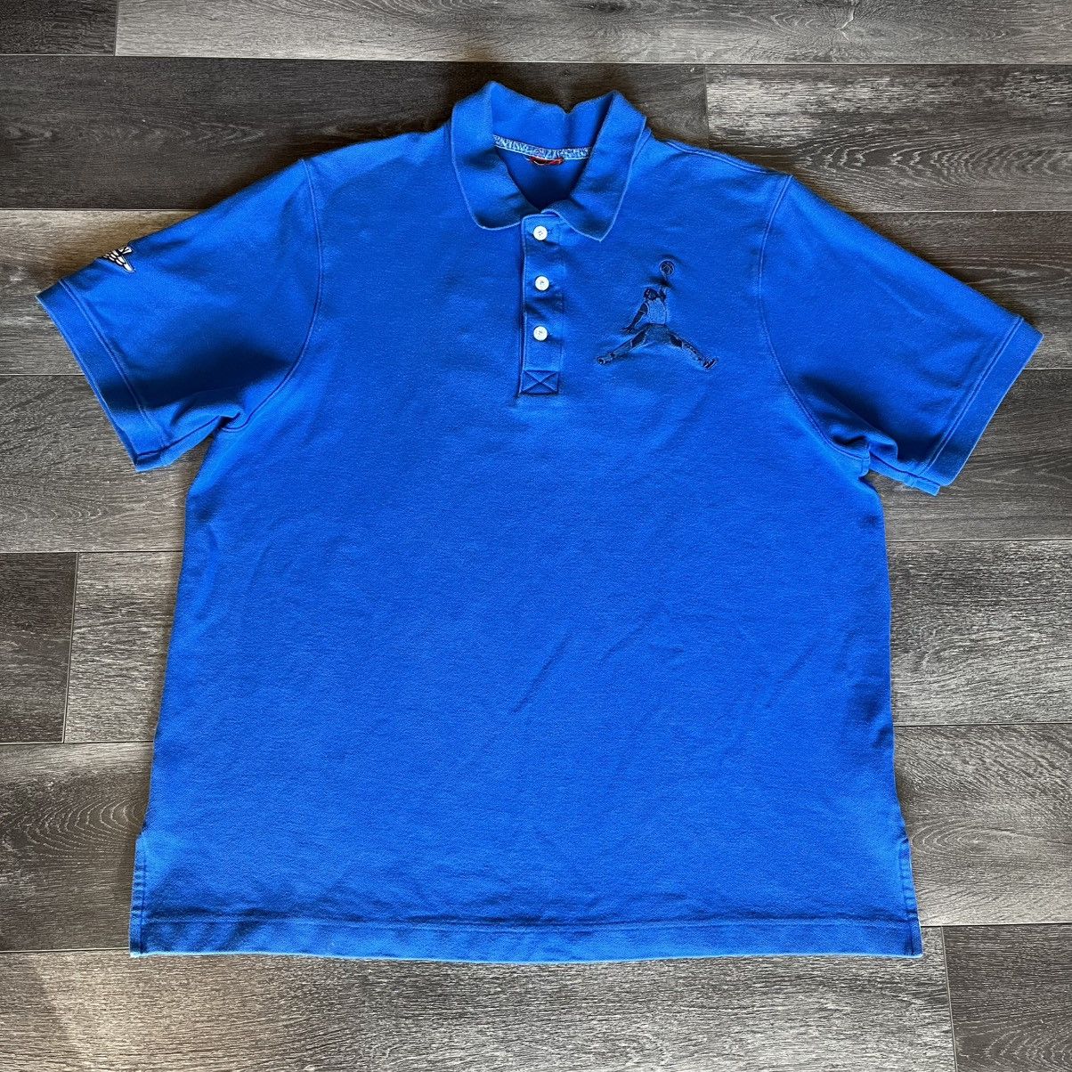 Jordan Brand × Vintage Vintage Y2K Jordan Brand 23 Logo Polo Shirt Embroidered Rare Size US XXL / EU 58 / 5 - 1 Thumbnail