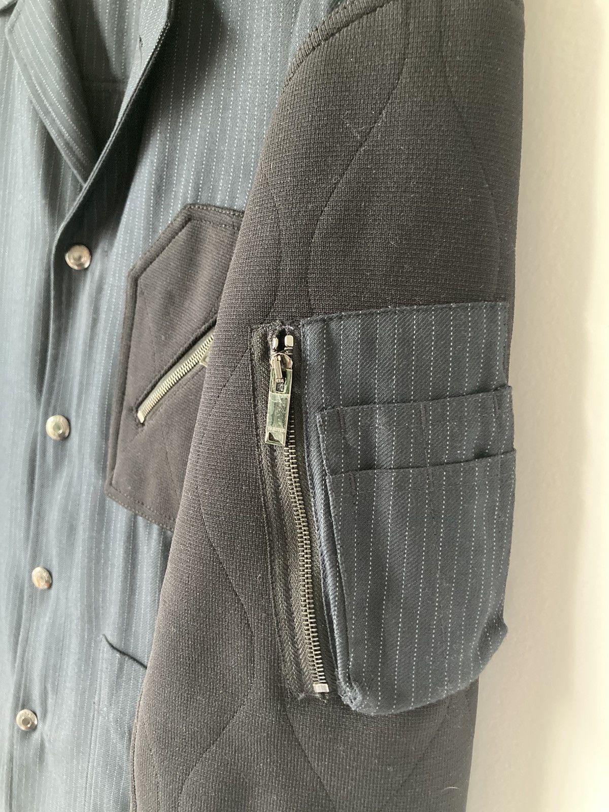 Valentino Shadow Stripe Zip Pocket Shirt Jacket Size US M / EU 48-50 / 2 - 4 Thumbnail