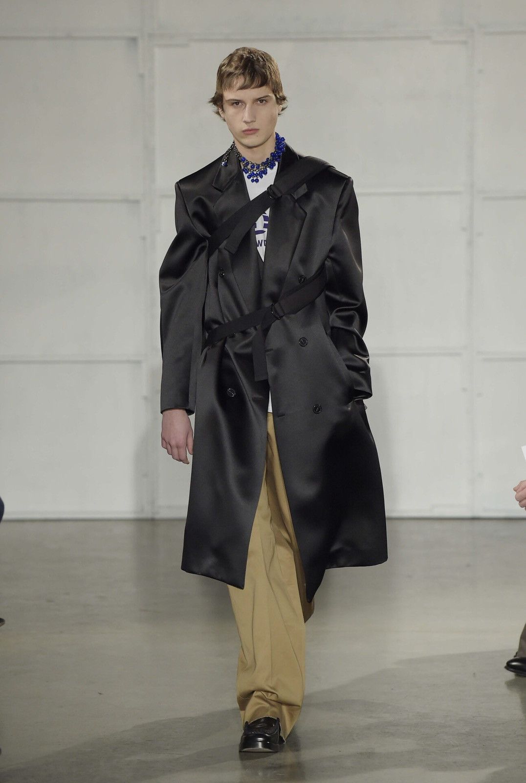 Raf simons satin coat deals