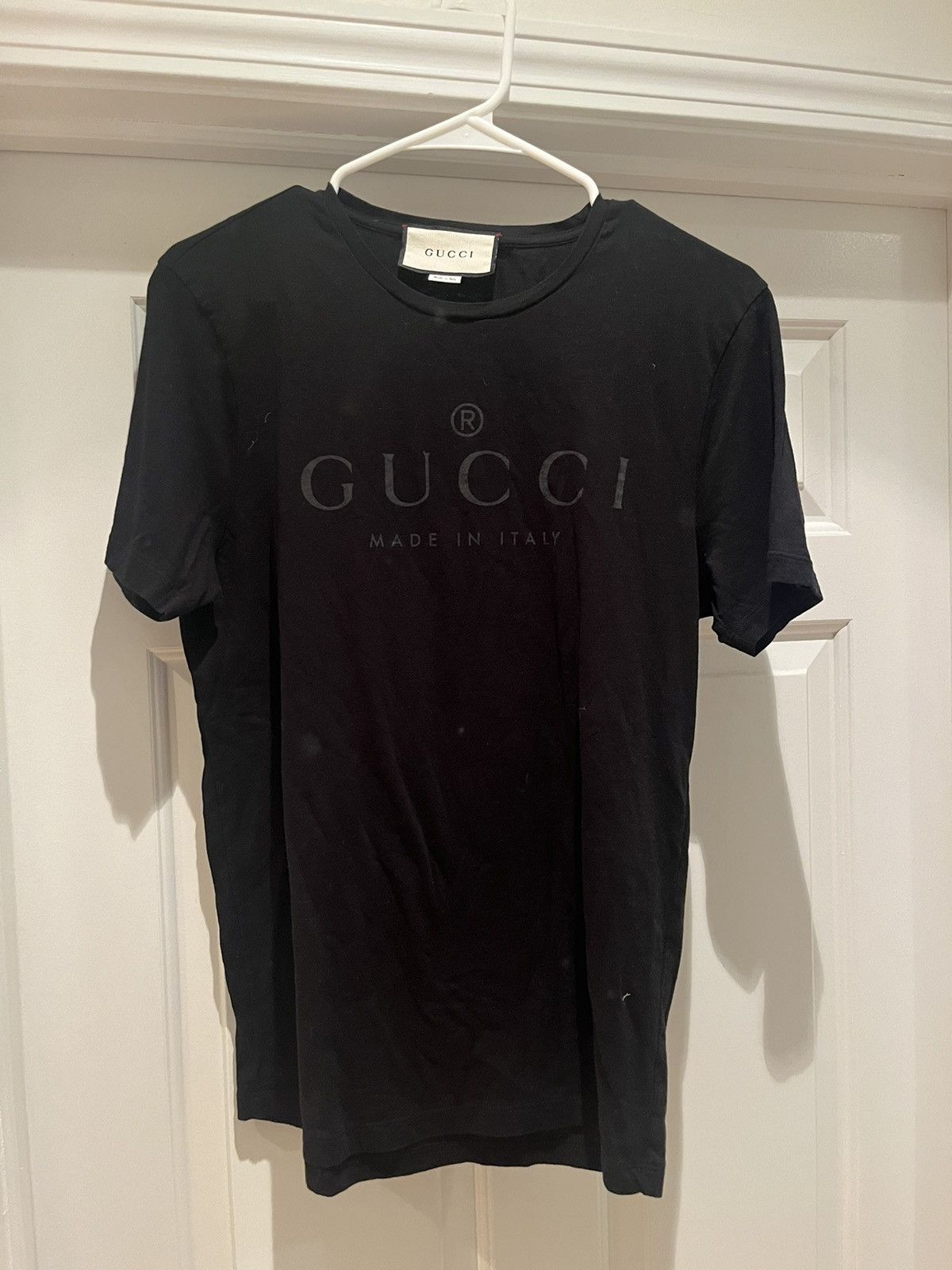 image of Gucci Logo Tee in Black, Men's (Size Small)