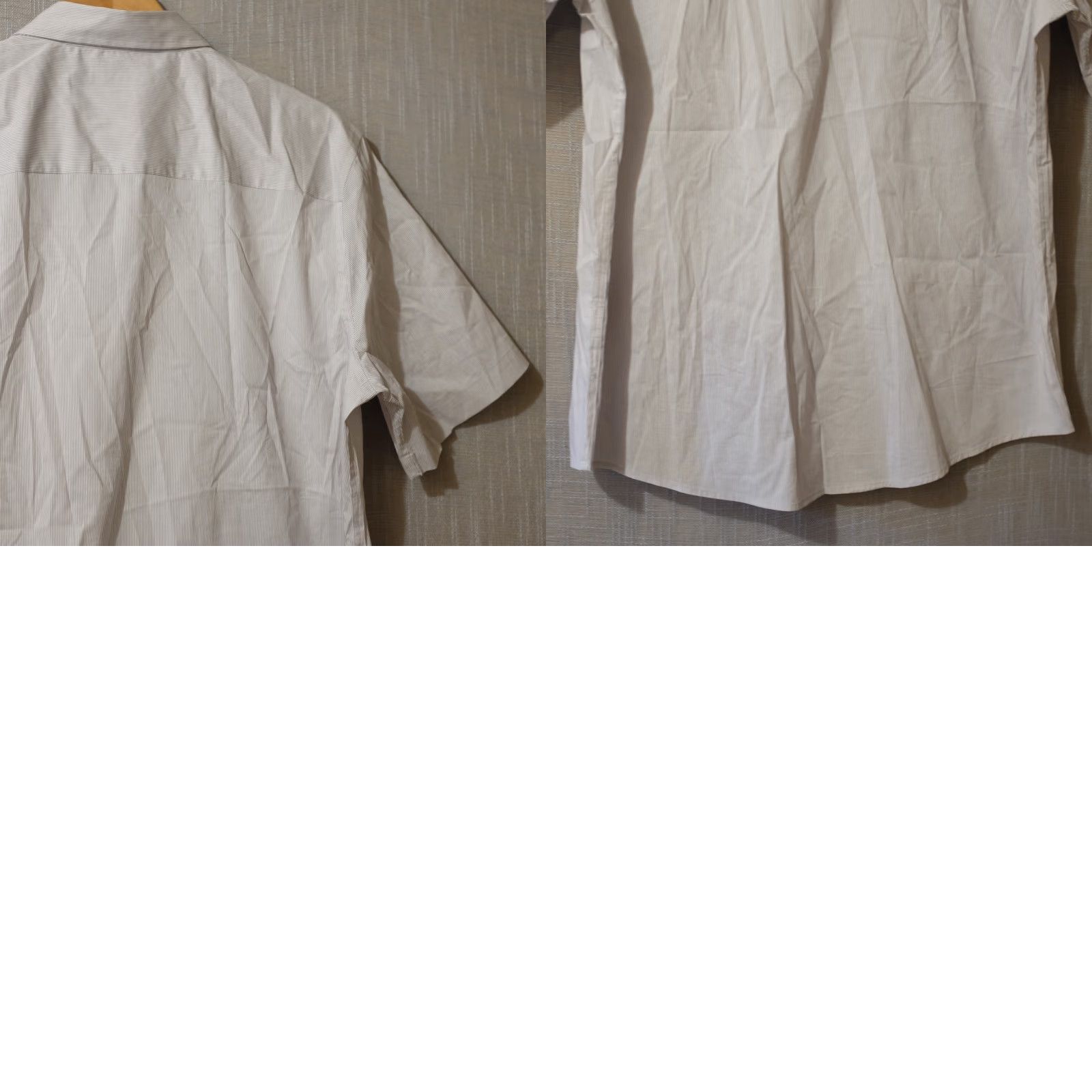 Alfani Alfani Shirt Short Sleeve Button-Up Grey/White Pinstripe Men's L - Collared, Lightweight, Pockets, Stretch, 3/4 Sleeve? Size US L / EU 52-54 / 3 - 8 Thumbnail