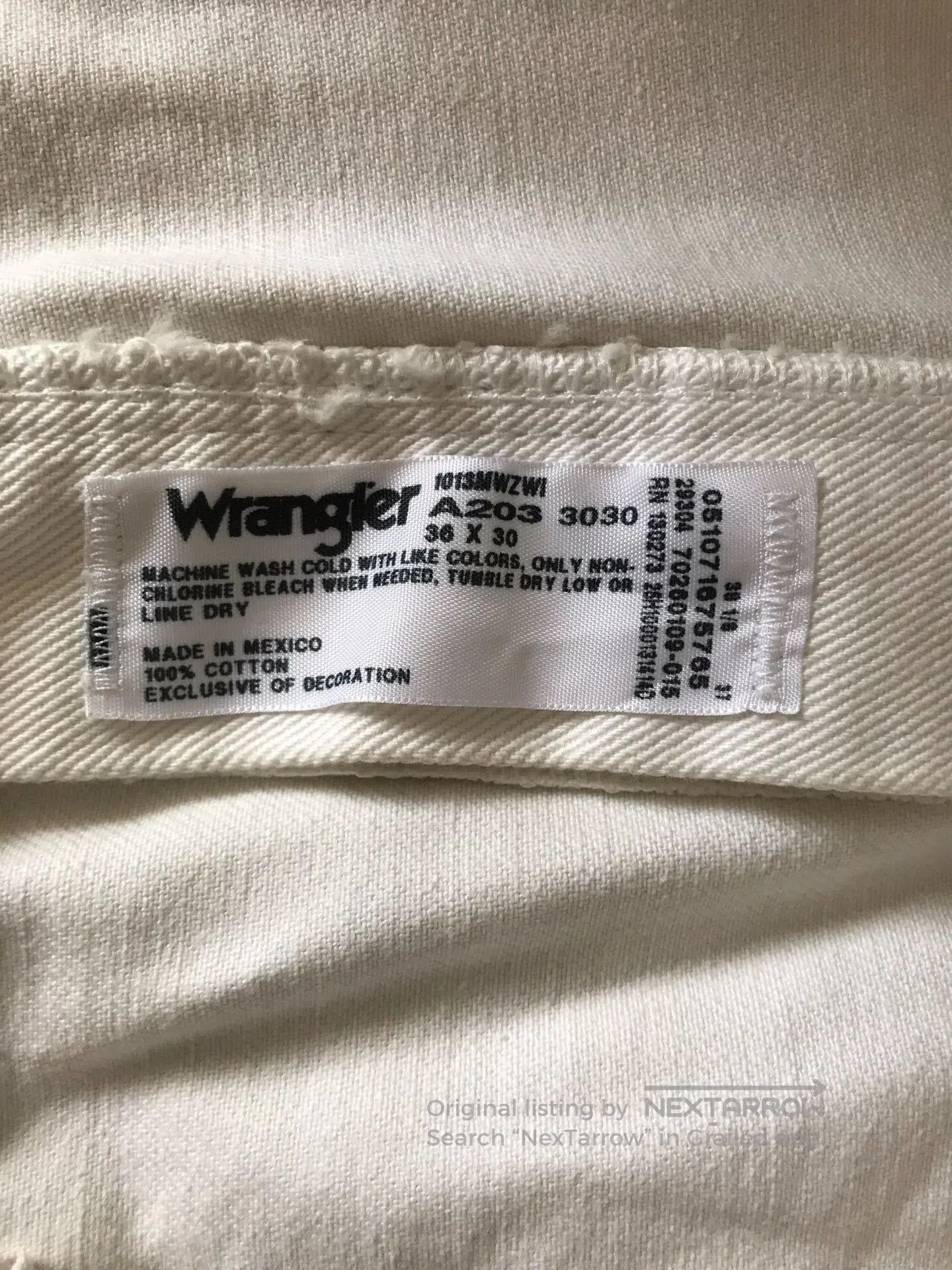 Wrangler Wrangler 13MWZ White Jeans W36L30. Size US 36 / EU 52 - 9 Thumbnail