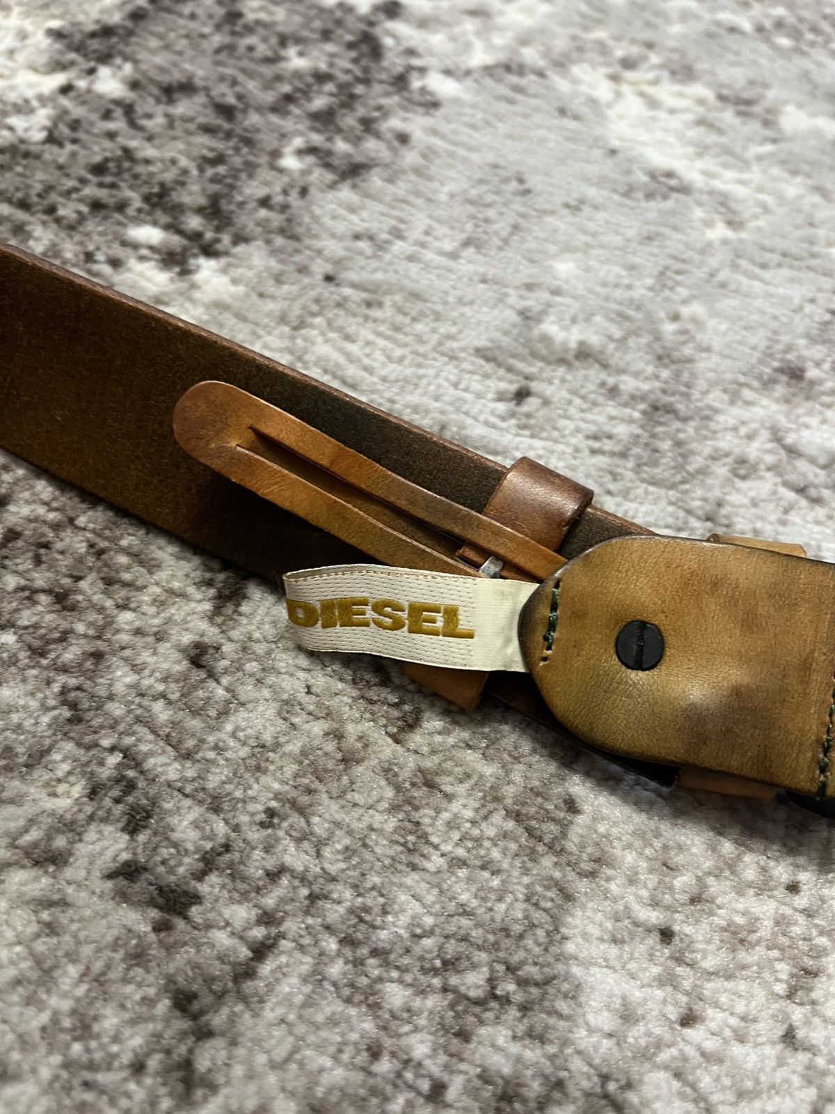 Diesel Vintage DIESEL Y2k Avant garde hype Leather Belt Size ONE SIZE - 6 Thumbnail