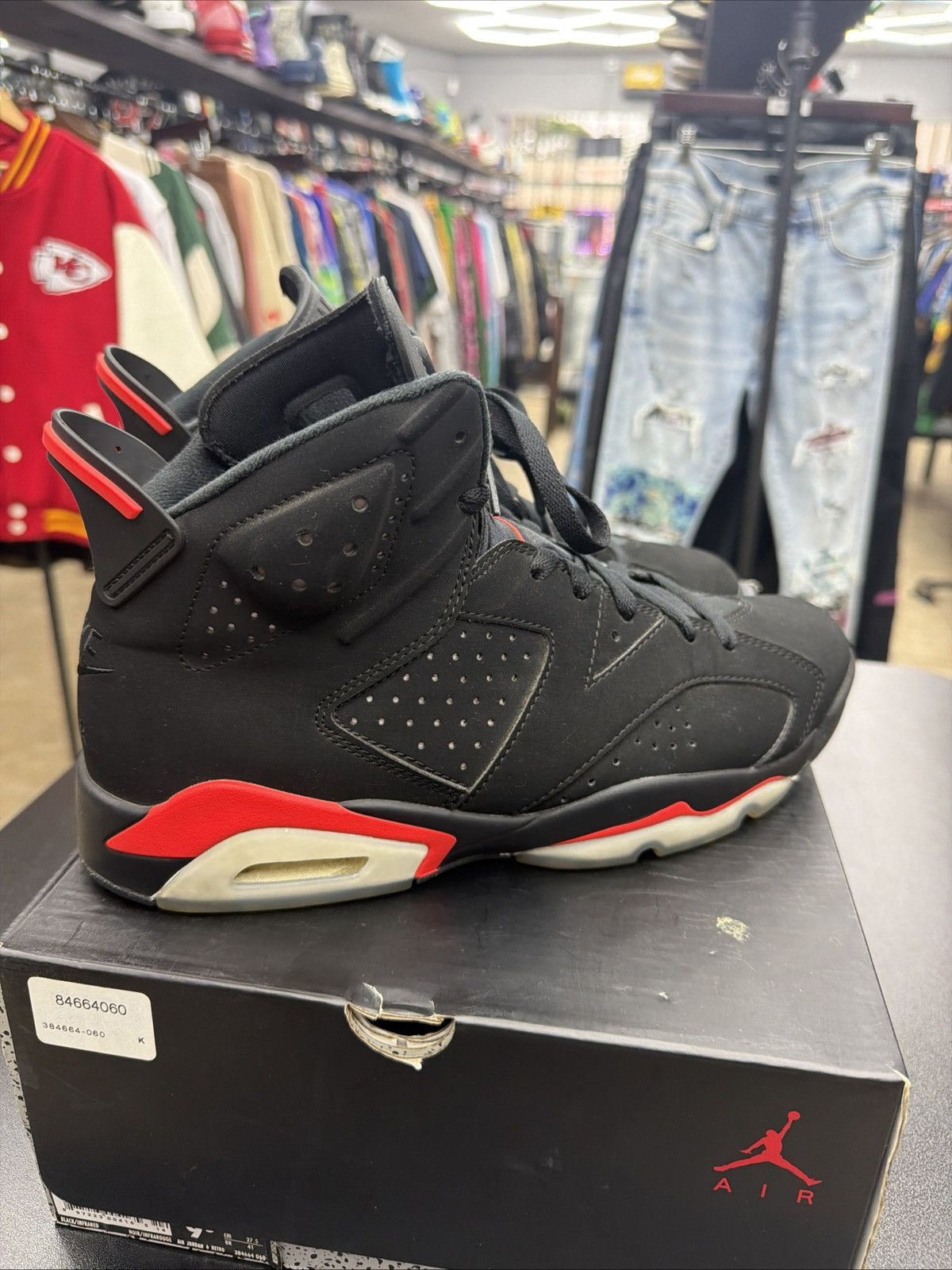 Jordan Brand Air Jordan 6 Retro Black Infrared 2019 Men's Size 9.5 OG All Size US 9.5 / EU 42-43 - 16 Thumbnail