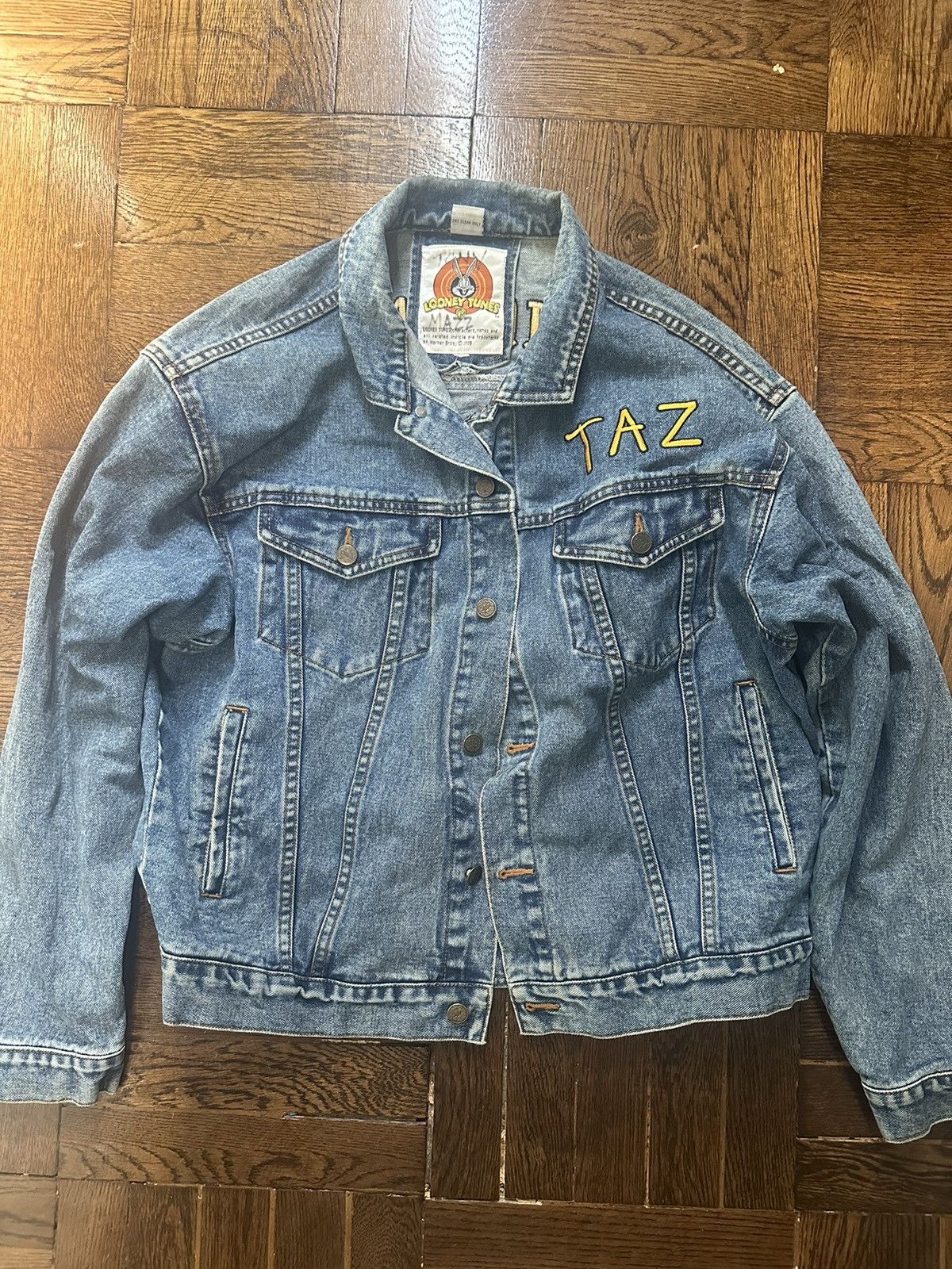 Warner Bros “Taz” Looney Tunes Denim Jacket Size US M / EU 48-50 / 2 - 1 Thumbnail