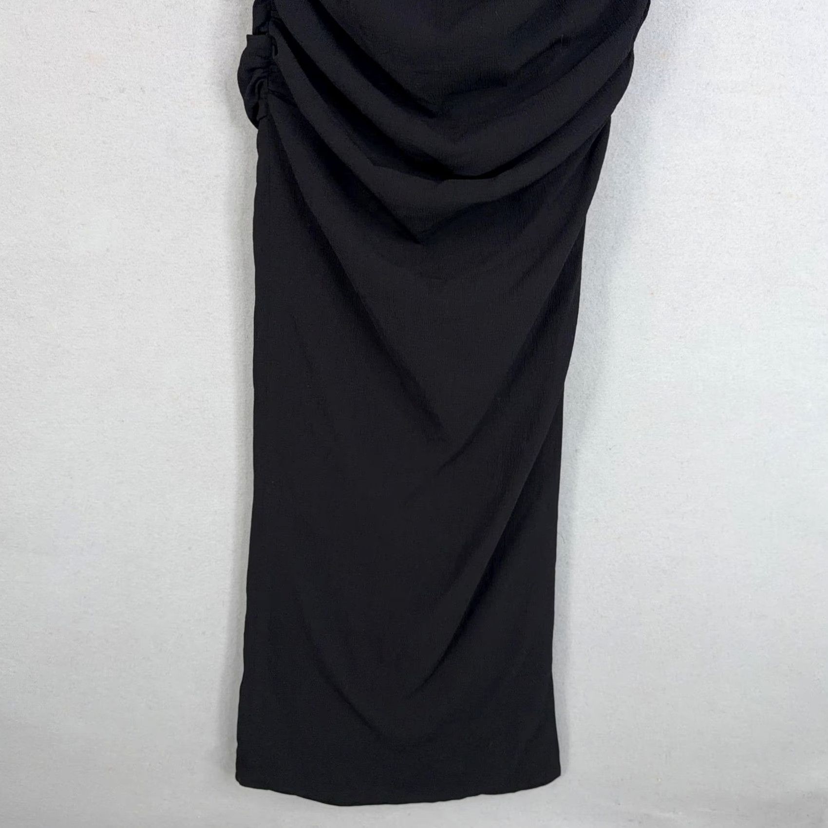 Vintage VINTAGE Talulah Dress Womens XS Black One Shoulder Ruched Maxi Gown Formal Evening NWT Size XS / US 0-2 / IT 36-38 - 3 Thumbnail