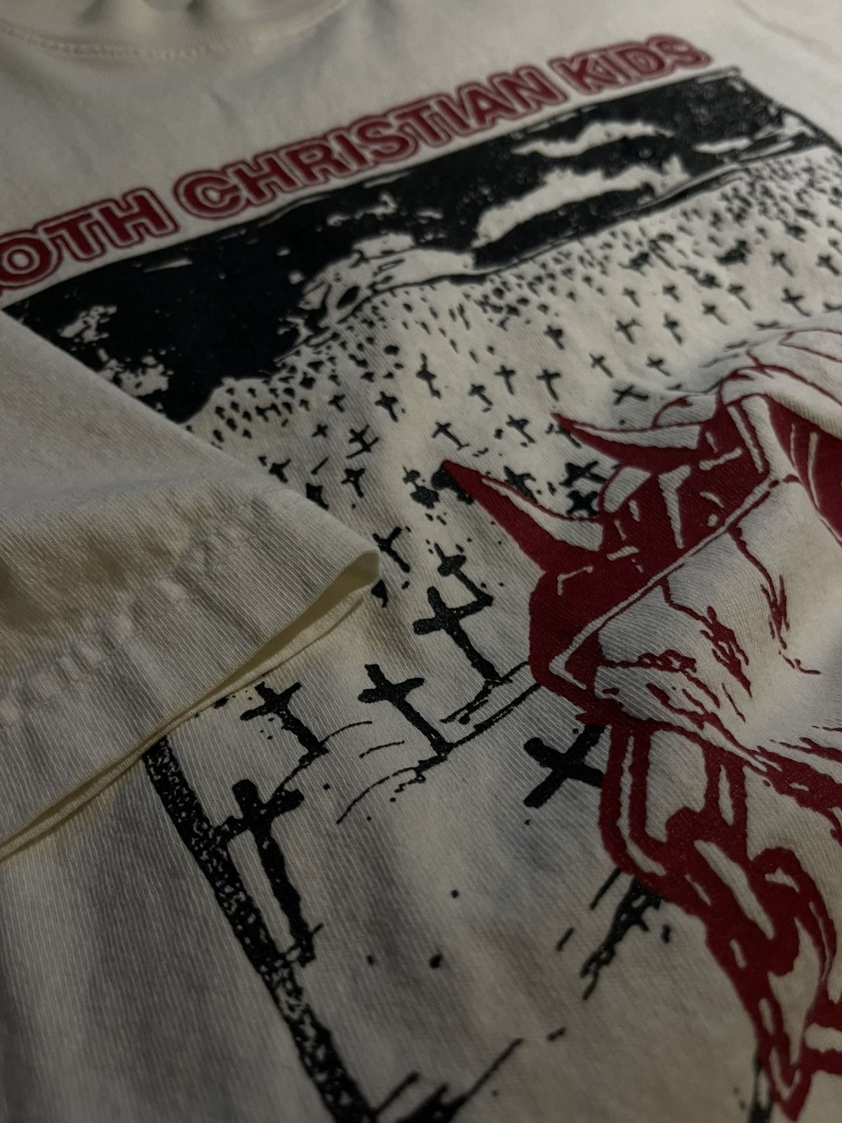Other × Vintage Goth Christian Kids Tee Shirt Size US L / EU 52-54 / 3 - 4 Thumbnail