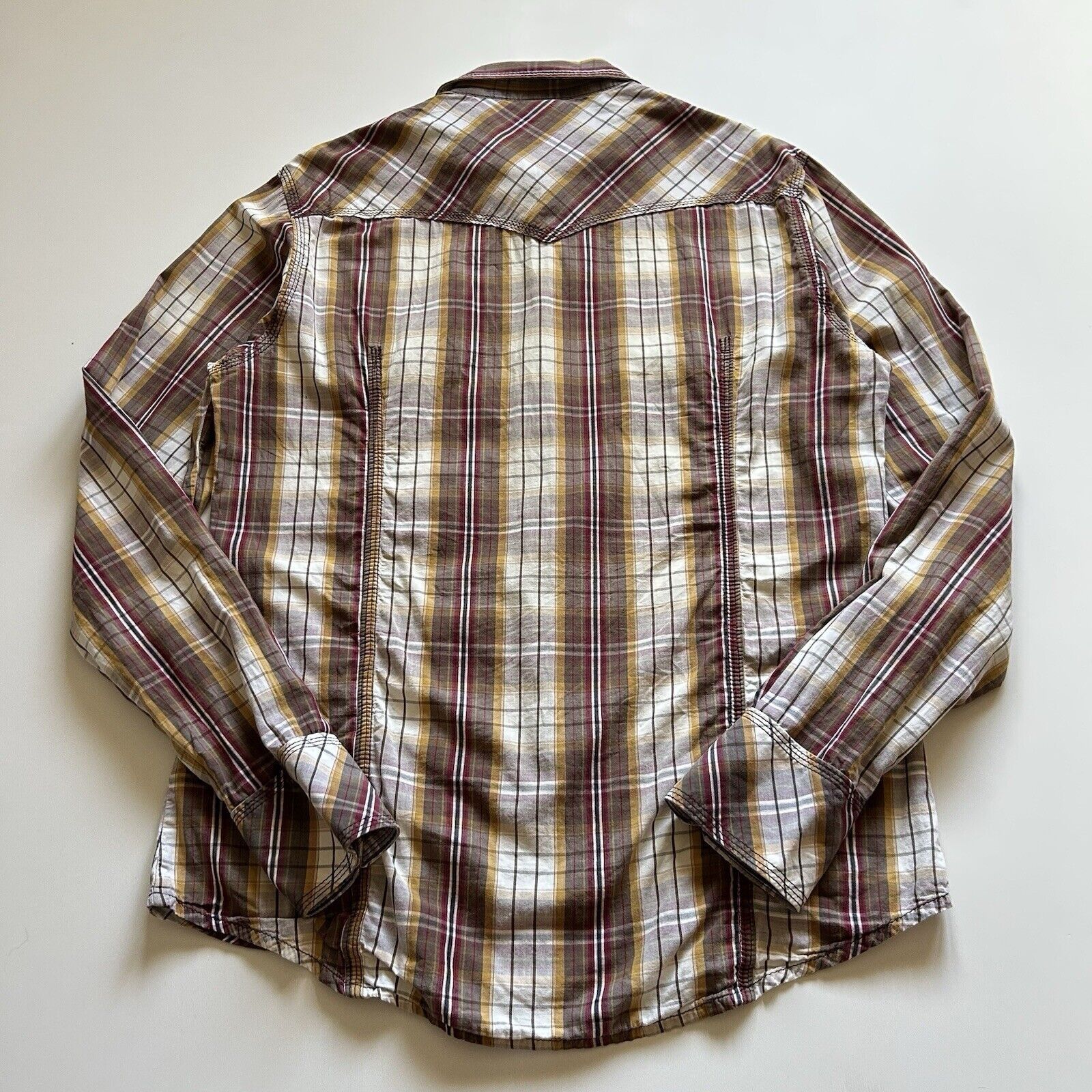 True Religion True Religion Long Sleeve Plaid Button Up Pearl Snap Shirt Size US L / EU 52-54 / 3 - 4 Thumbnail