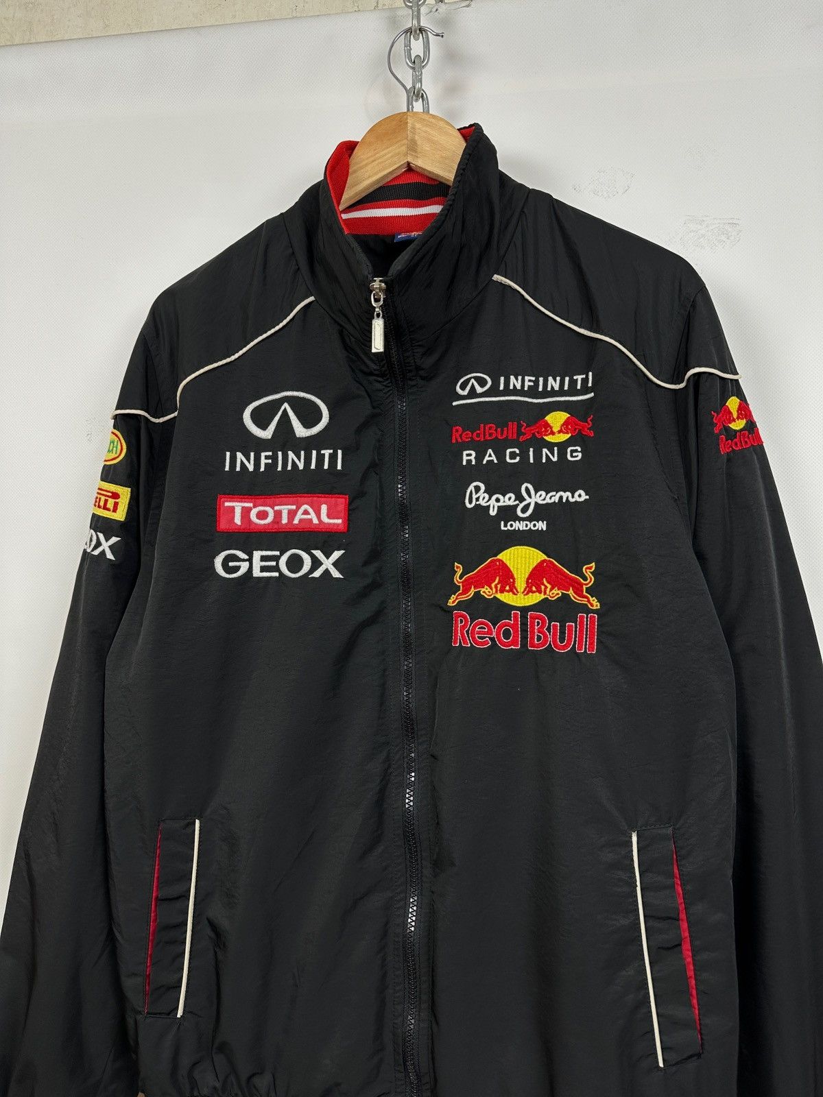 Red Bull Vintage Infinity Red Bull Pepe Jeans Light Racing Jacket Size US XL / EU 56 / 4 - 7 Thumbnail