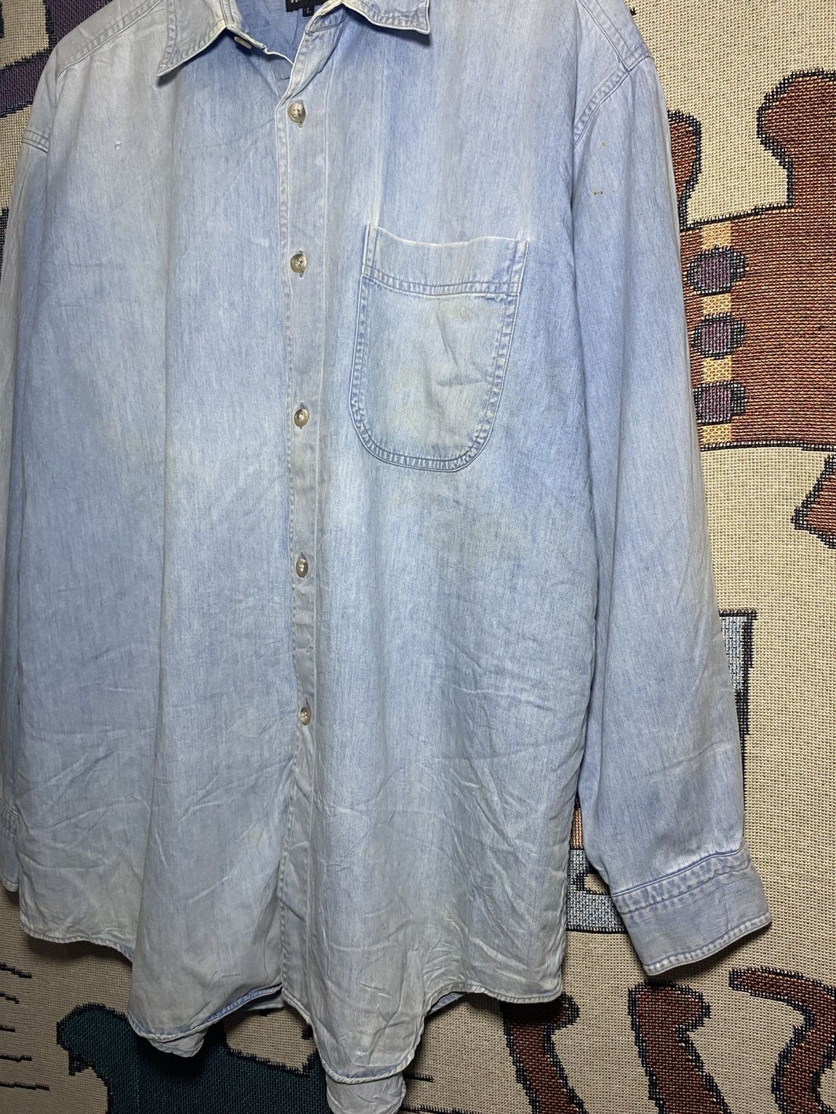 Issey Miyake Issey Miyake Design Studio Vintage 80's Sunfaded Blue Denim Size US XL / EU 56 / 4 - 3 Thumbnail