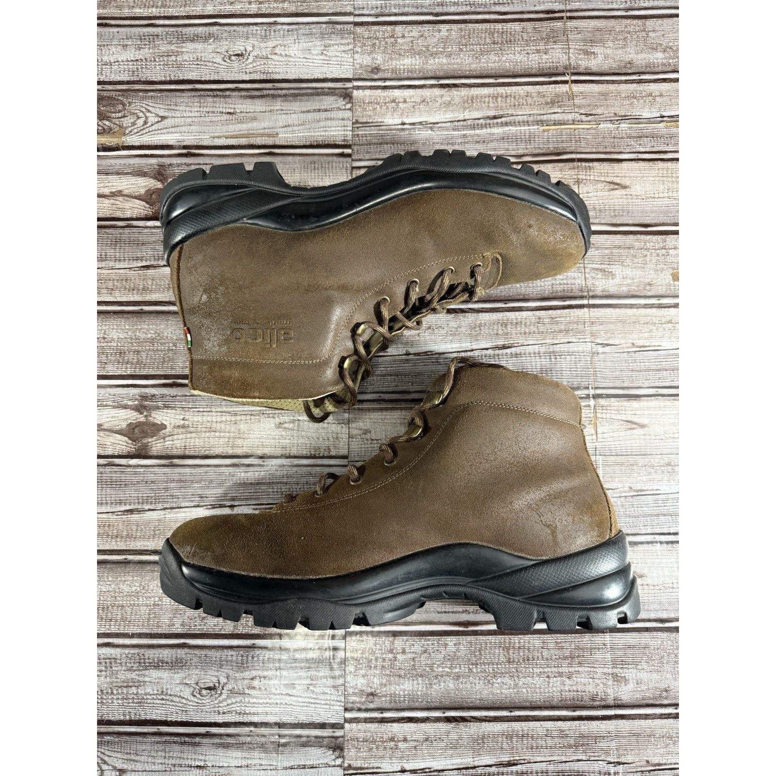 Other Alico Hiking Leather Lace Up Boots Size 13 M Color Brown Mad Size US 13 / EU 46 - 5 Thumbnail