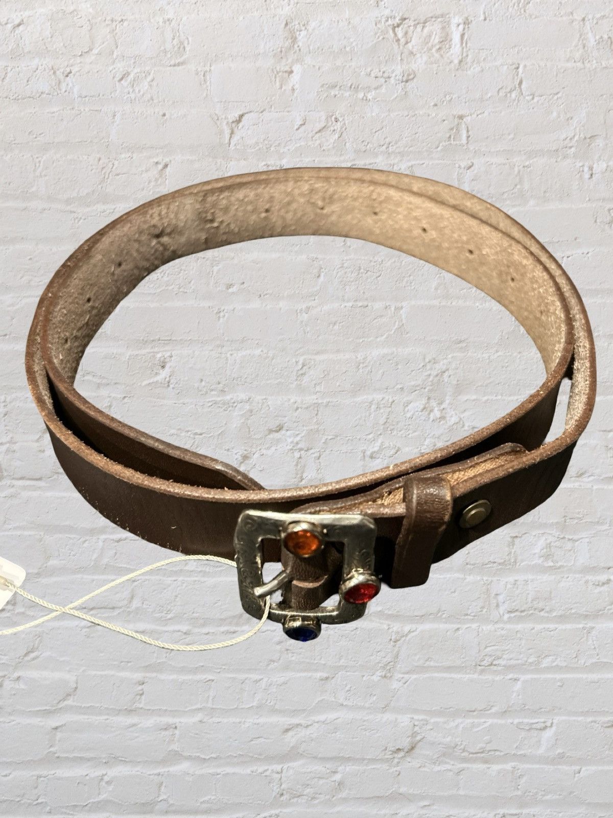 Kapital Kapital Oil Leather Studded Disco Buckle Belt Size ONE SIZE - 4 Thumbnail