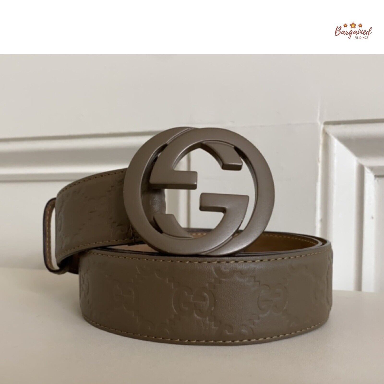 Gucci Interlocking G buckle belt - Brown