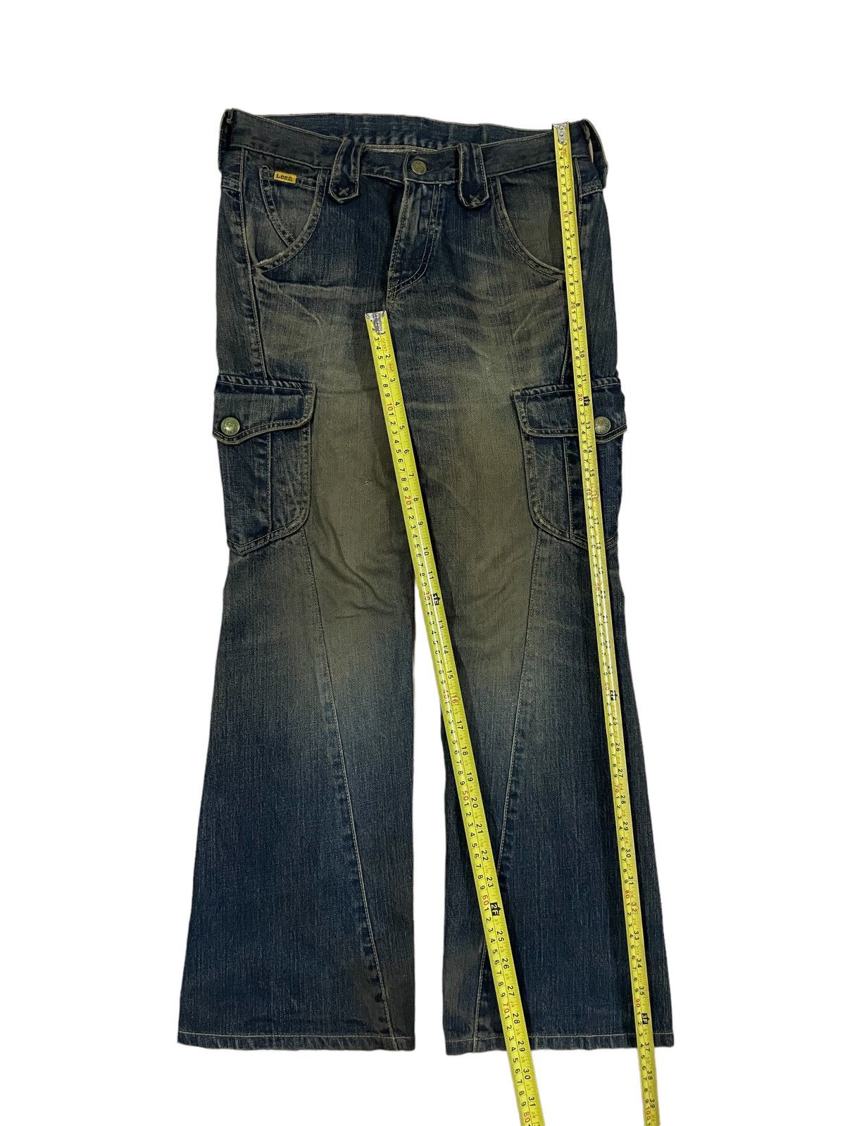 Lee × Vivienne Westwood Vintage Lee Rider Mid Rise Mud Wash Cargo Flare Punk Jeans Size US 30 / EU 46 - 22 Thumbnail