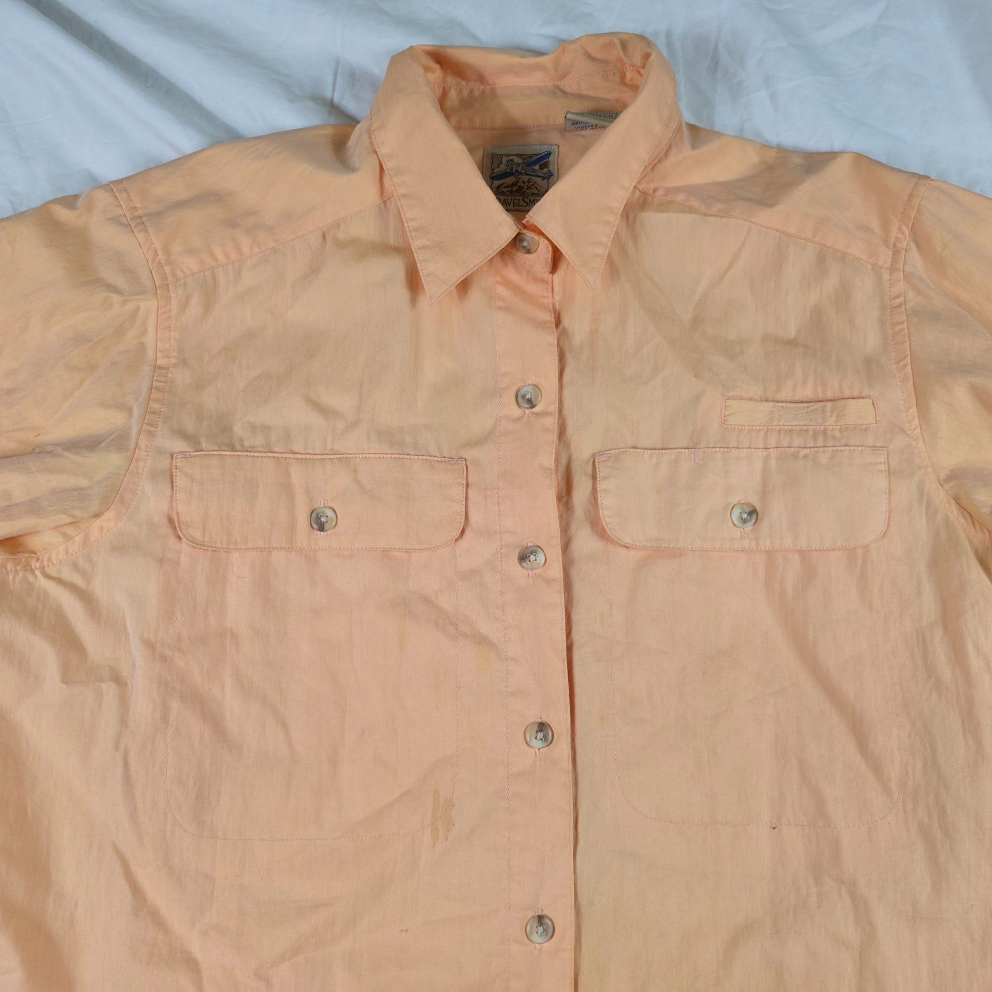 Other Vintage Travelsmith Womens Large Peach Orange Long Sleeve Bu Size L / US 10 / IT 46 - 3 Thumbnail