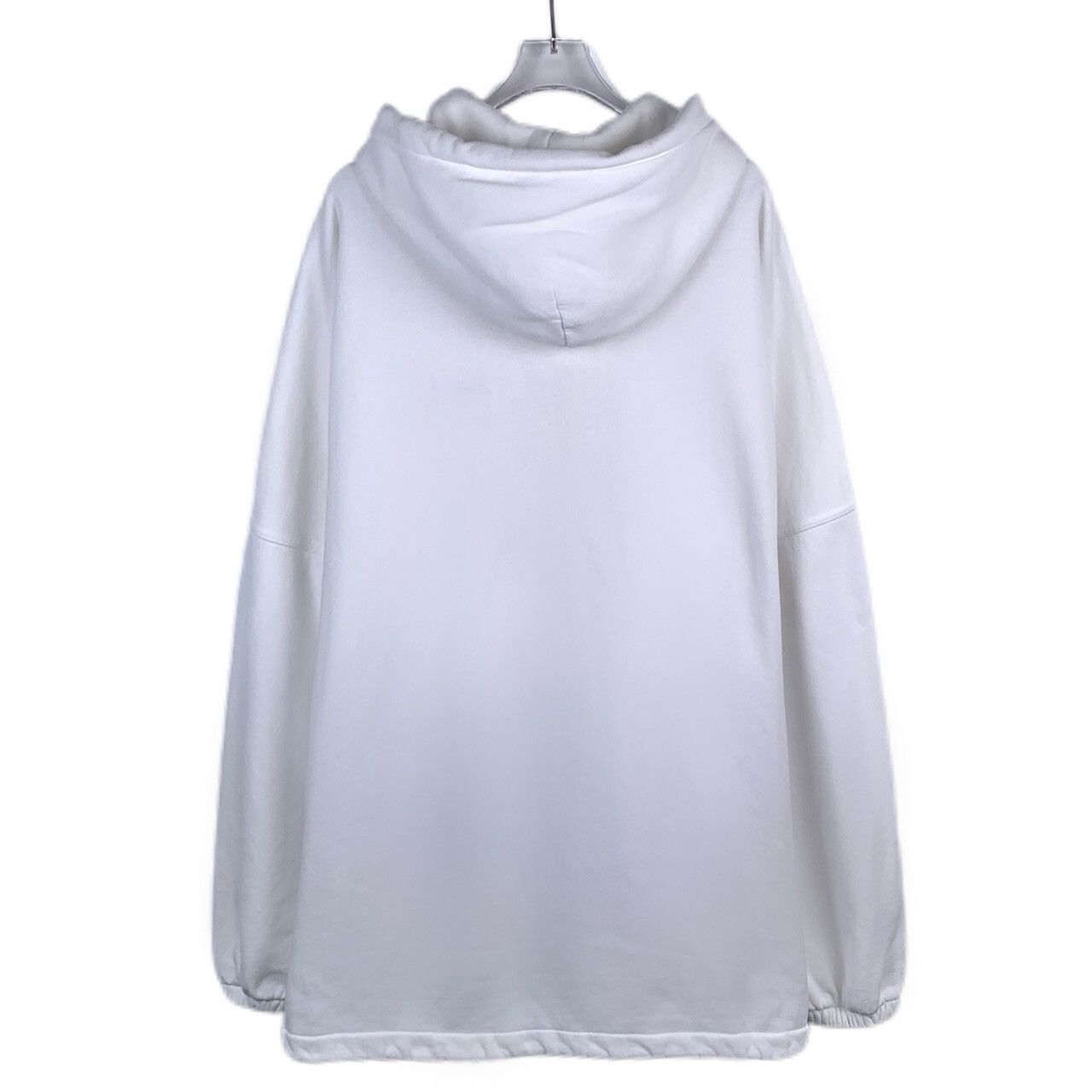Balenciaga Balenciaga Logo Embroidered White Hooded Zip-Up Sweatshirt Size US S / EU 44-46 / 1 - 2 Thumbnail