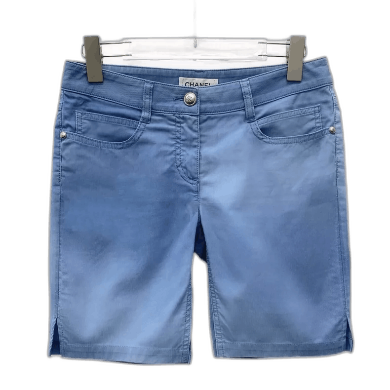 Chanel Blue Cotton Casual Denim Shorts -2505