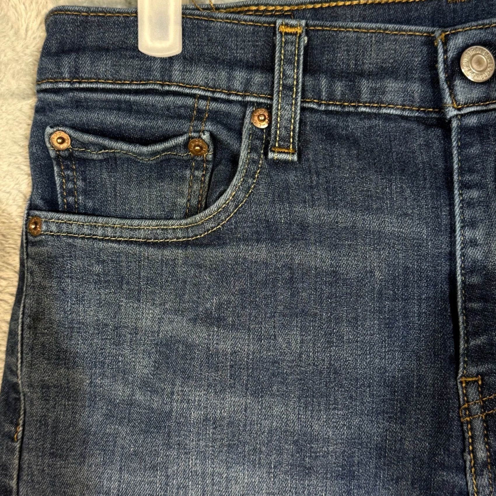 Levi's Levi’s 502 Jeans Men’s 30x28 Blue Denim Stretch Mid-Rise Straight Leg Regular Fit Size US 30 / EU 46 - 3 Thumbnail