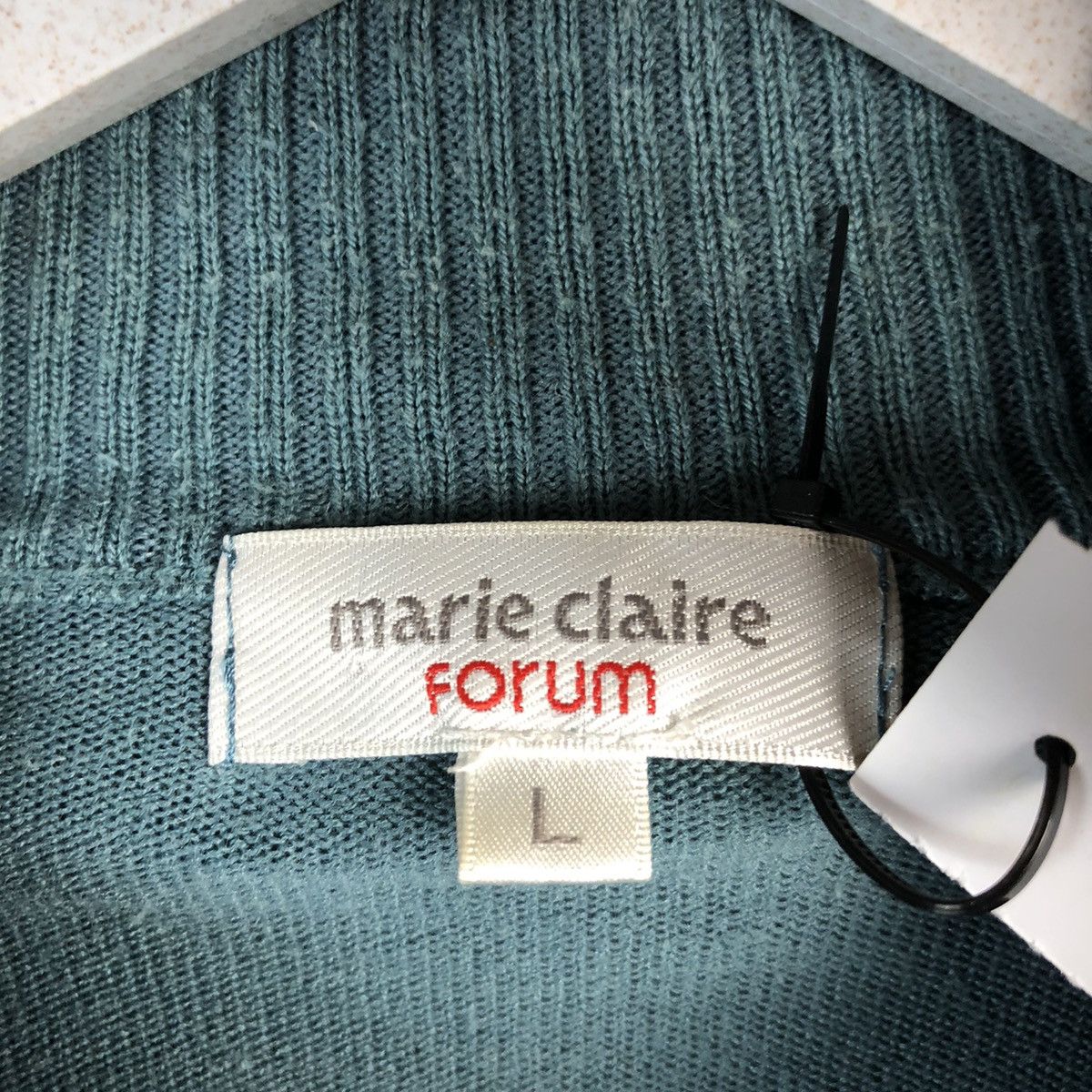 Homespun Knitwear × Japanese Brand Marie Claire Forum Green Knitwear #A2191 Size L / US 10 / IT 46 - 11 Thumbnail