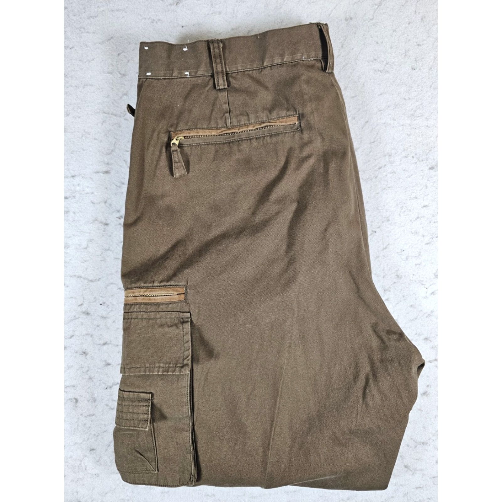 Orvis VINTAGE Orvis Pants Outdoors Cargo Pockets 100% Cotton Men's 38x30 Brown Size US 38 / EU 54 - 2 Thumbnail