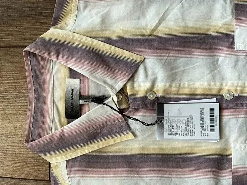 Isabel Marant Isabel Marant Men's Striped Cotton Shirt. Size US S / EU 44-46 / 1 - 4 Thumbnail