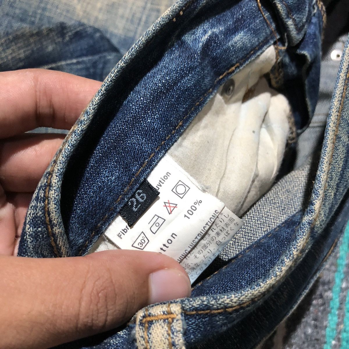 Number (N)ine 2000s Ozz First - Mud Distressed Denim Size US 29 - 8 Thumbnail