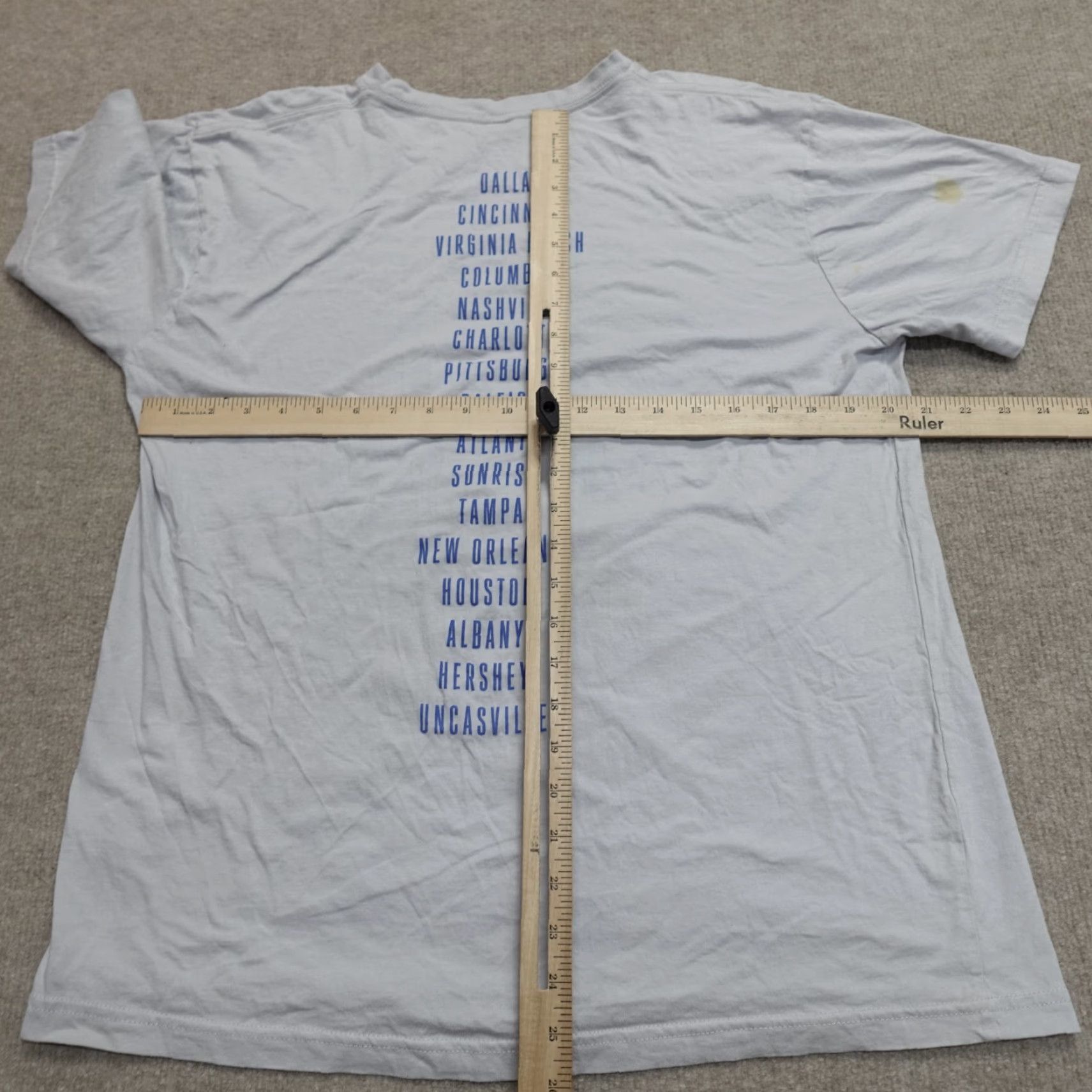 Doublet VINTAGE Bruce Springsteen Shirt Large Blue 2014 Tour Double Sided Mens T-Shirt L Blue Cotton Blend Short Sleeve Crew Neck Graphic Print Size US L / EU 52-54 / 3 - 6 Thumbnail
