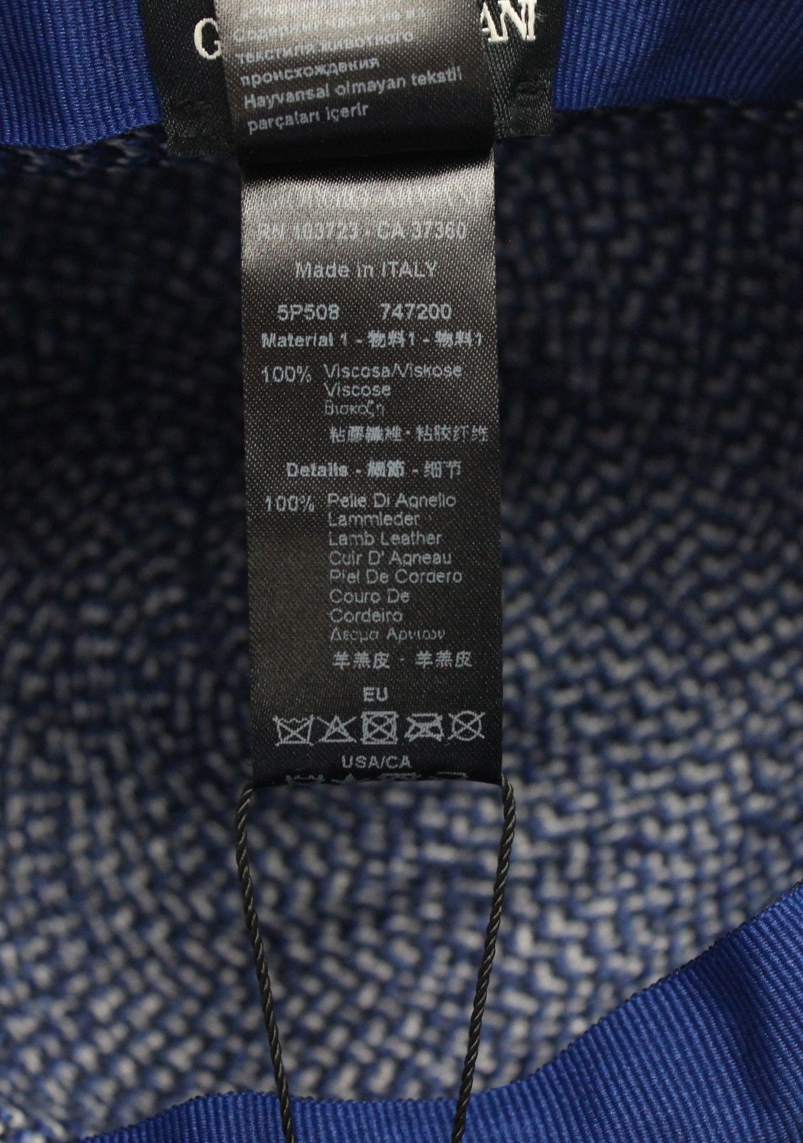 Giorgio Armani GIORGIO ARMANI Hat Men's 57 CM Braided Lamb Leather Detail Size ONE SIZE - 10 Thumbnail