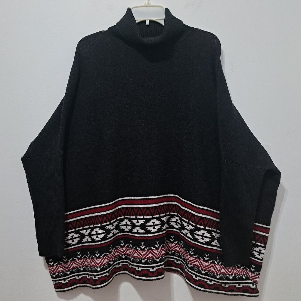 Joseph Joseph A Tribal Jacquard Western Lagenlook Aztec Knitwear Po Size L / US 10 / IT 46 - 12 Thumbnail