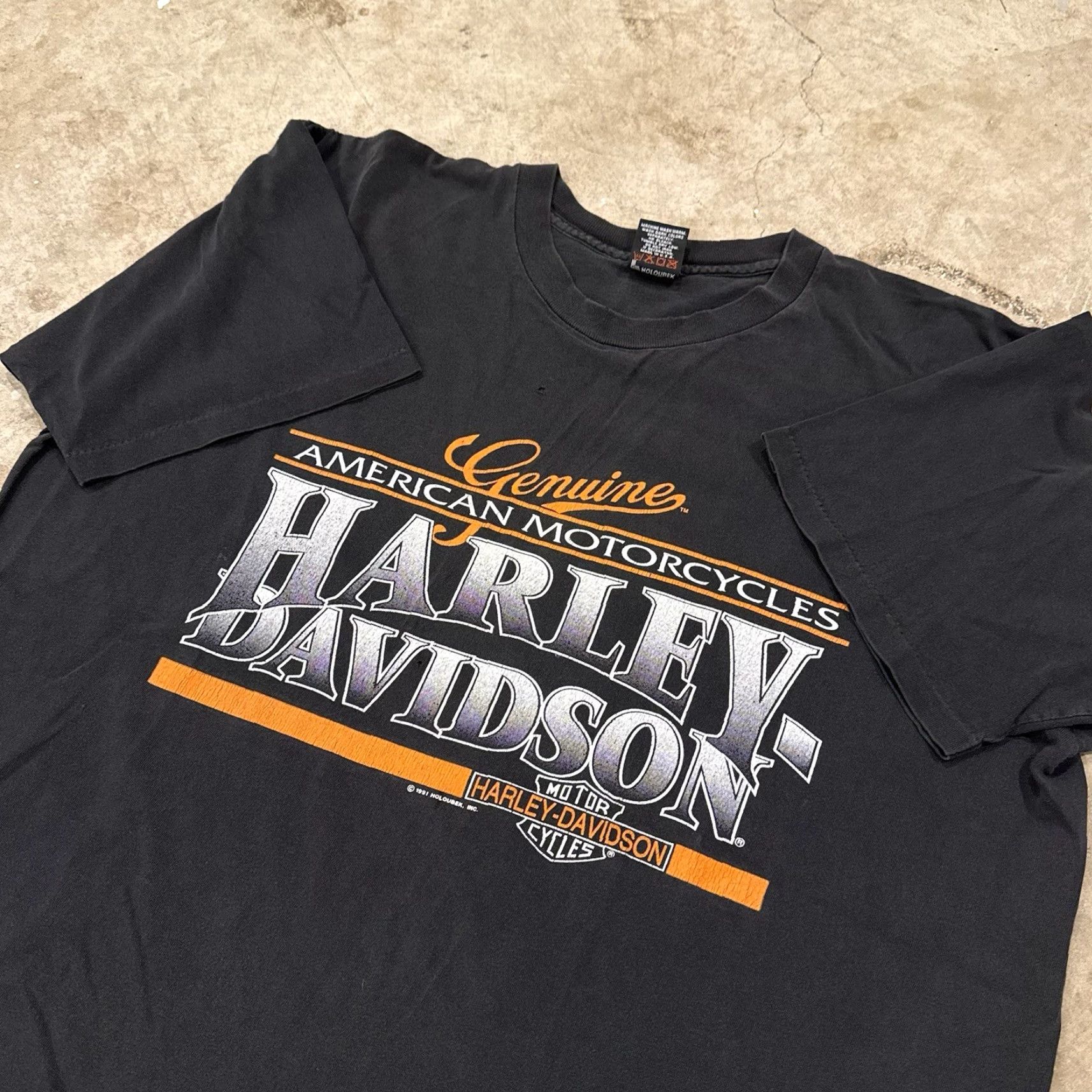 Harley Davidson VINTAGE Harley-Davidson Eagle 1991 Bay City Single Stitch Black T-Shirt Mens XL Burnished? Size US XL / EU 56 / 4 - 2 Thumbnail