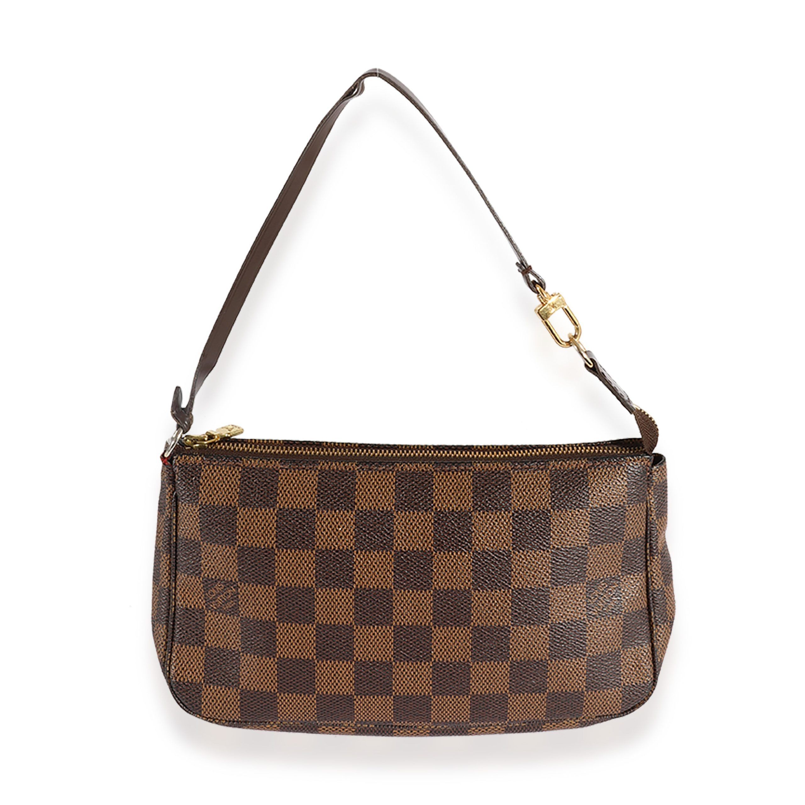 image of Louis Vuitton Damier Ebene Pochette Accessoires in Brown, Women's