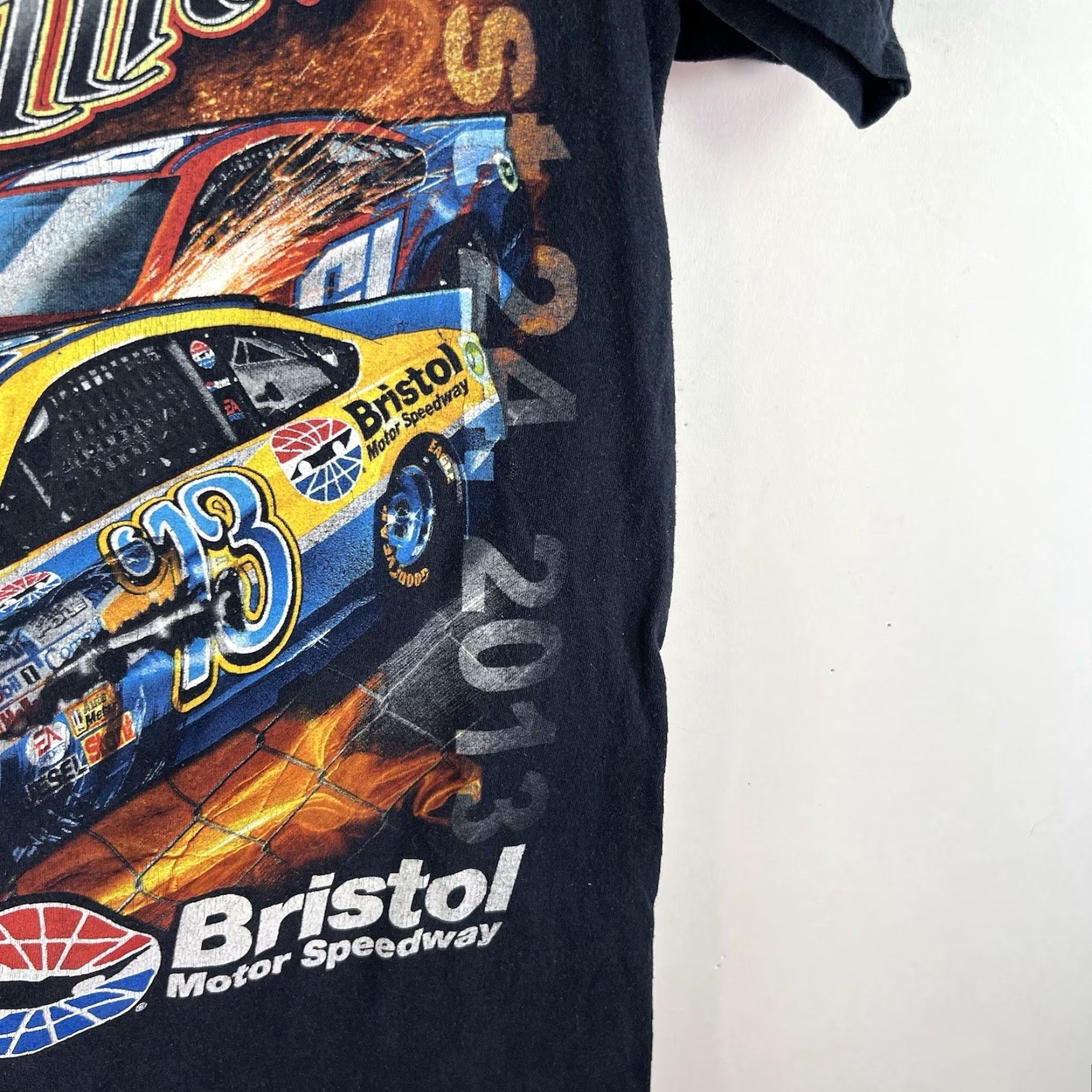 Chase Authentics Chase Authentics NASCAR Shirt Mens M Black Bristol 2013 Night Race Graphic Print Short Sleeve Col Cotton Tee Men Size US M / EU 48-50 / 2 - 5 Thumbnail
