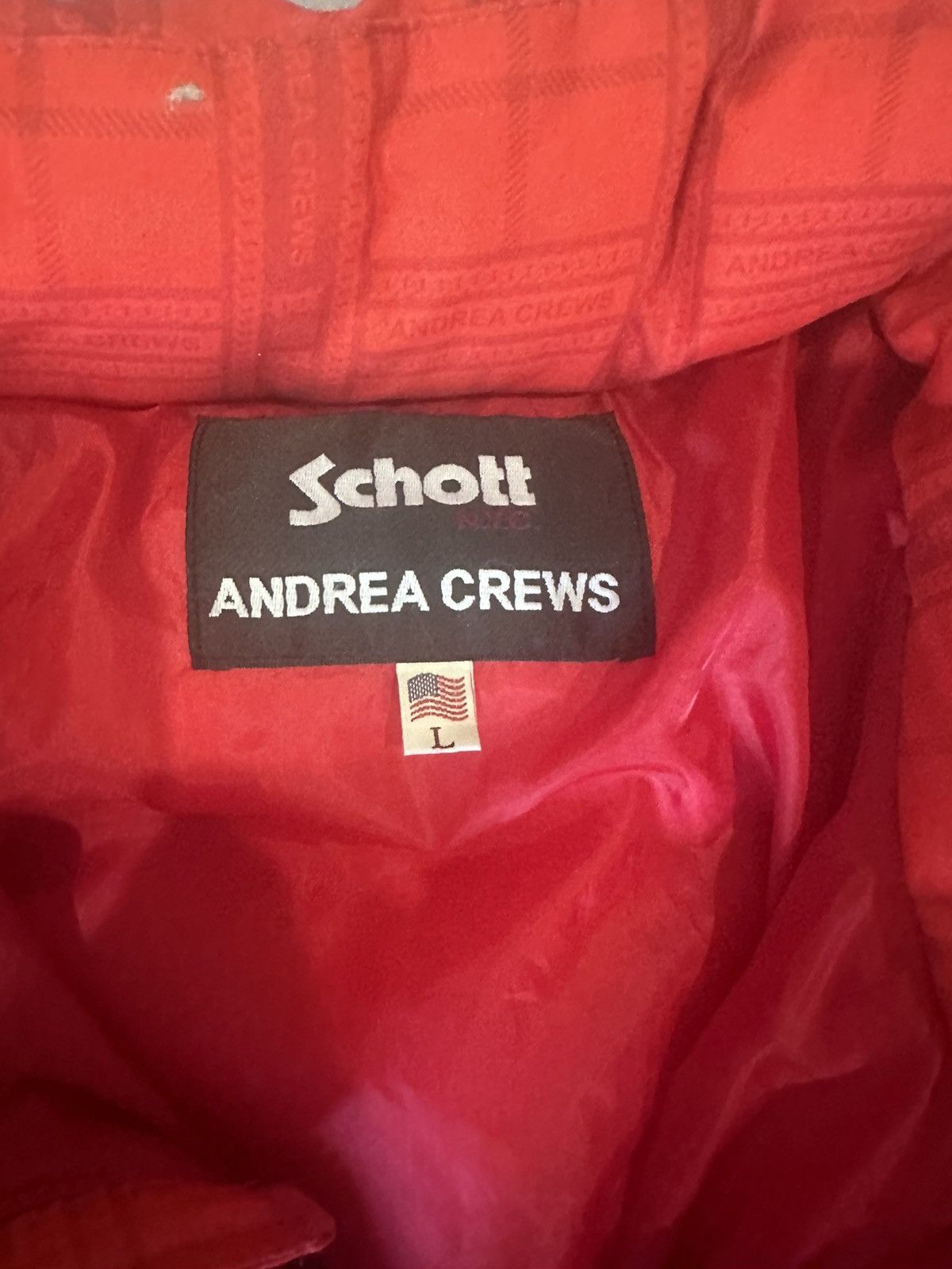 Andrea Crews Andrea crews/ schott puffer jacket Size US L / EU 52-54 / 3 - 2 Thumbnail