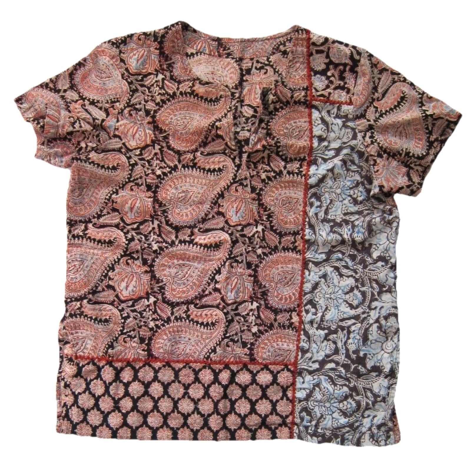 Vintage Vintage Handmade Blouse Tunic Peasant Top M-L Silk? Size M / US 6-8 / IT 42-44 - 2 Thumbnail