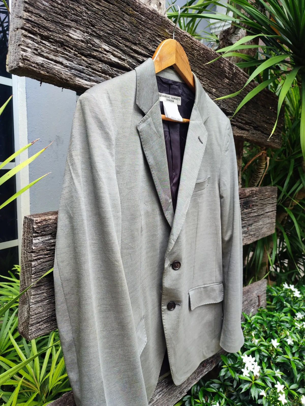 Katharine Hamnett London Katharine Hamnett London Structured Blazer – Cotton Blend Size 40R - 4 Thumbnail
