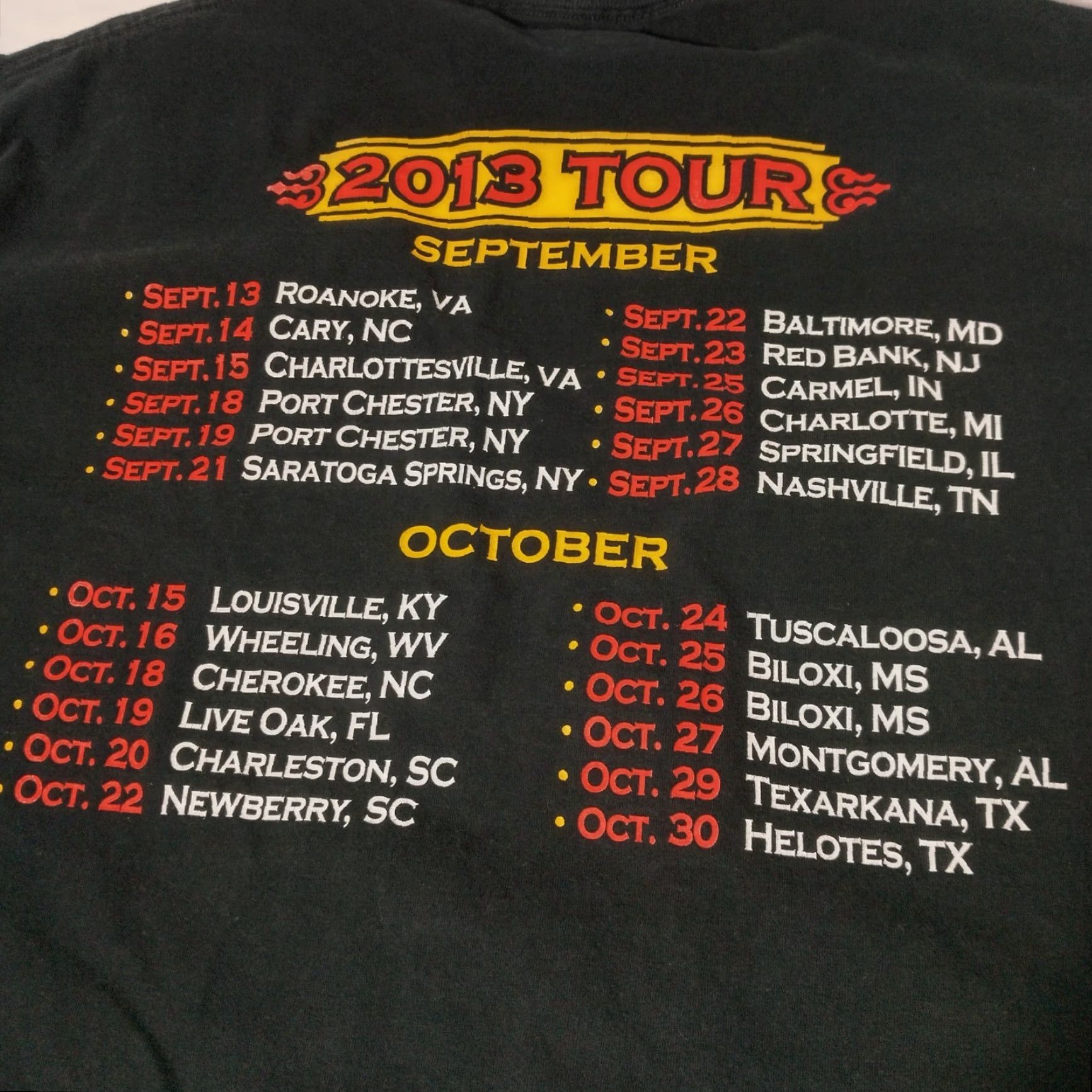 Hanes Willie Nelson Tour Shirt L Hanes Black Short Sleeve Cotton Crew Neck 2013 Country Music Double-Sided Mens T-Shirt Size US L / EU 52-54 / 3 - 3 Thumbnail