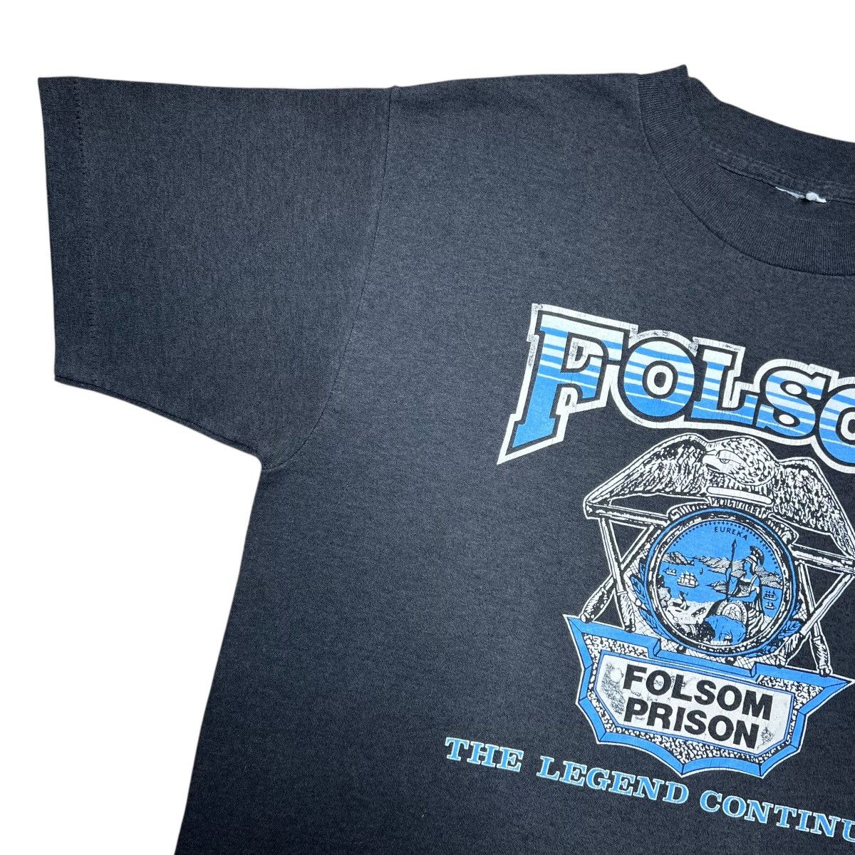 Other Vintage 80s Folsom Prison The Legend Continues Spell Out Tee Size US L / EU 52-54 / 3 - 5 Thumbnail