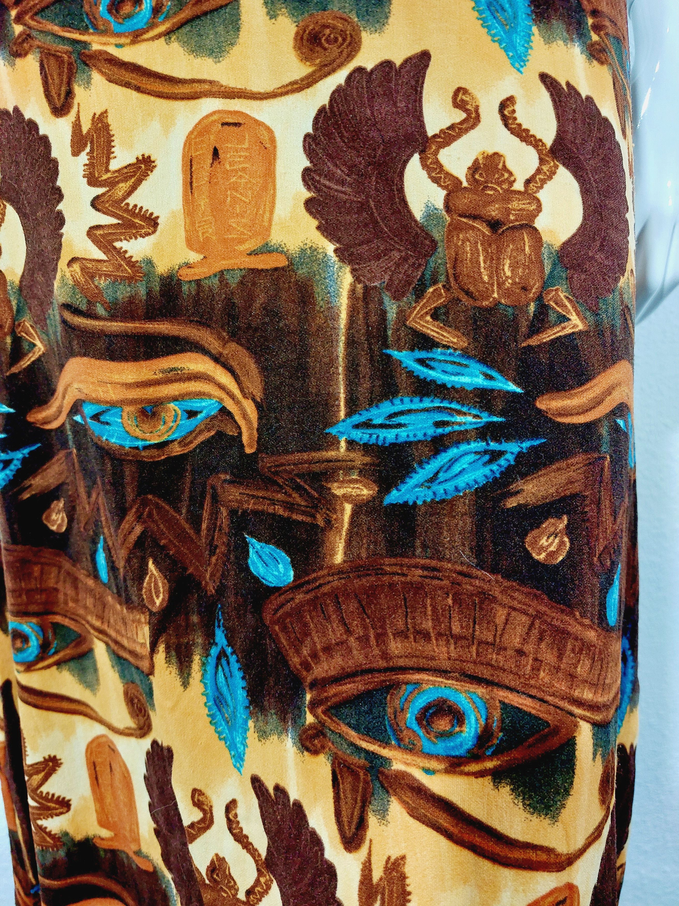 Jean Paul Gaultier Jean Paul Gaultier Egypt 1997 Horus Scarab Hieroglyph Dress Size S / US 4 / IT 40 - 21 Thumbnail