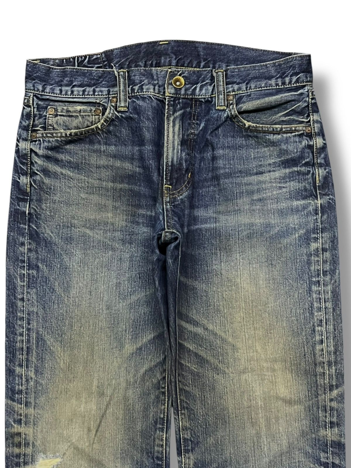 Uniqlo Vintage Uniqlo UJ S002 Japan - Faded Mud Wash Jeans Size US 33 - 4 Thumbnail