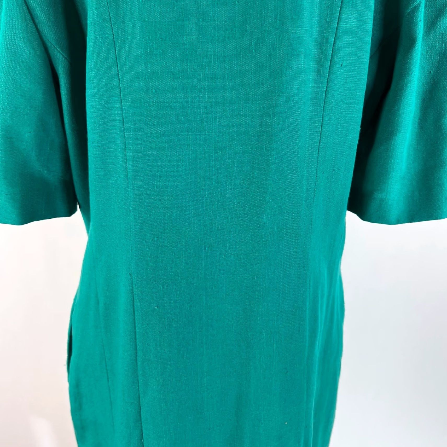Vintage VINTAGE Brownstone Studio NY Front Button Midi Dress Womens 14 Green Pockets USA Adult Size XL / US 12-14 / IT 48-50 - 4 Thumbnail